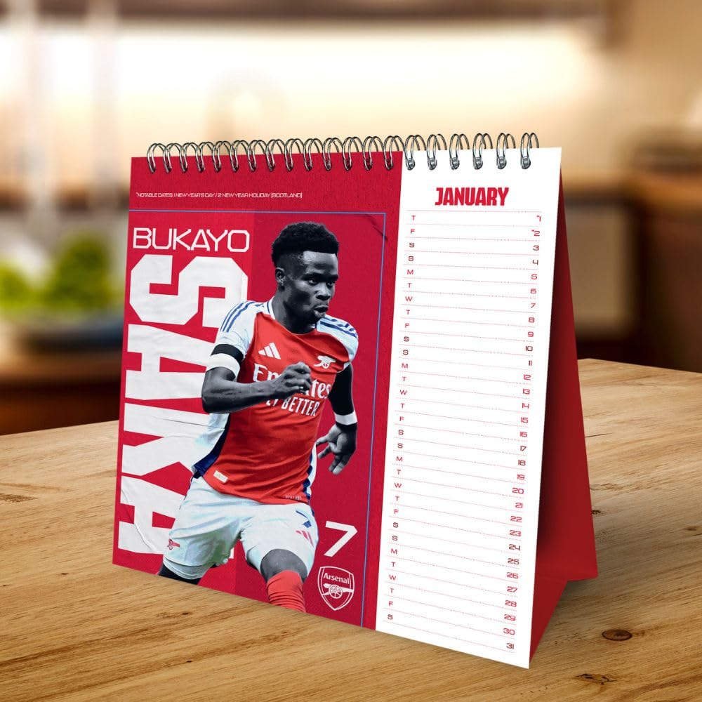 2026 Arsenal FC - Desk Easel Calendar