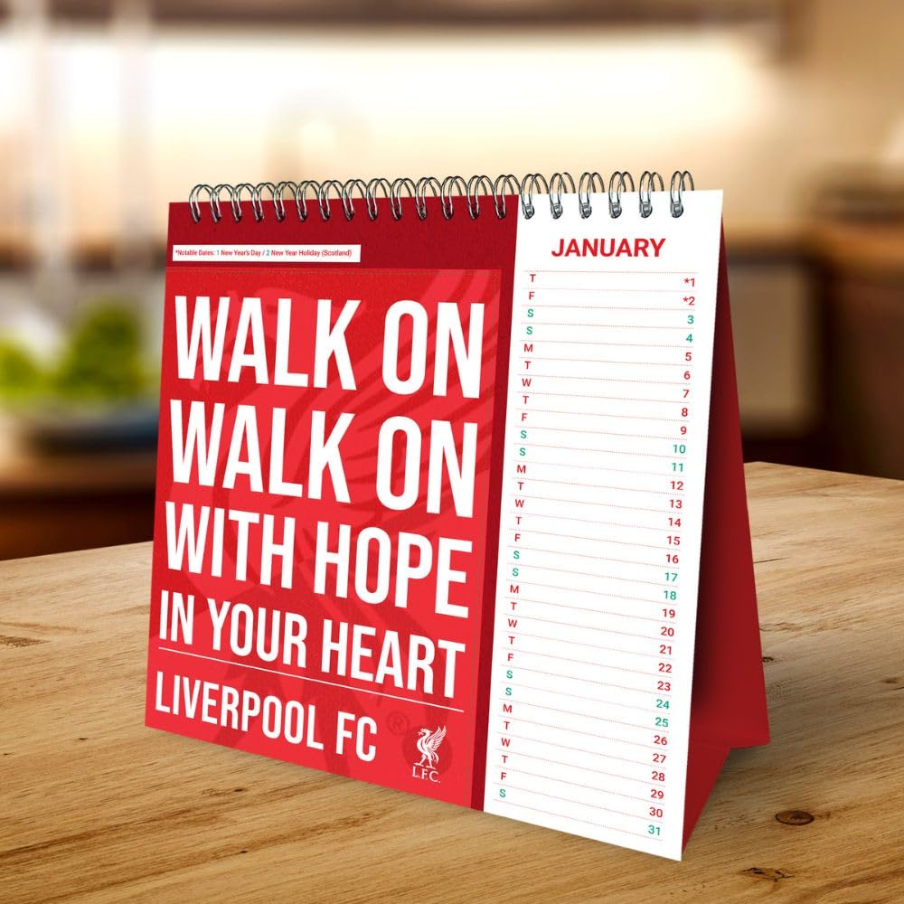 2026 Liverpool FC - Desk Easel Calendar