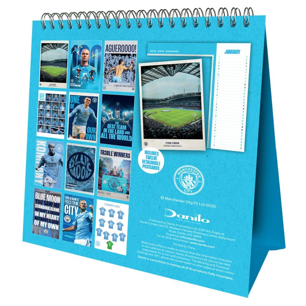 2026 Manchester City FC - Desk Easel Calendar
