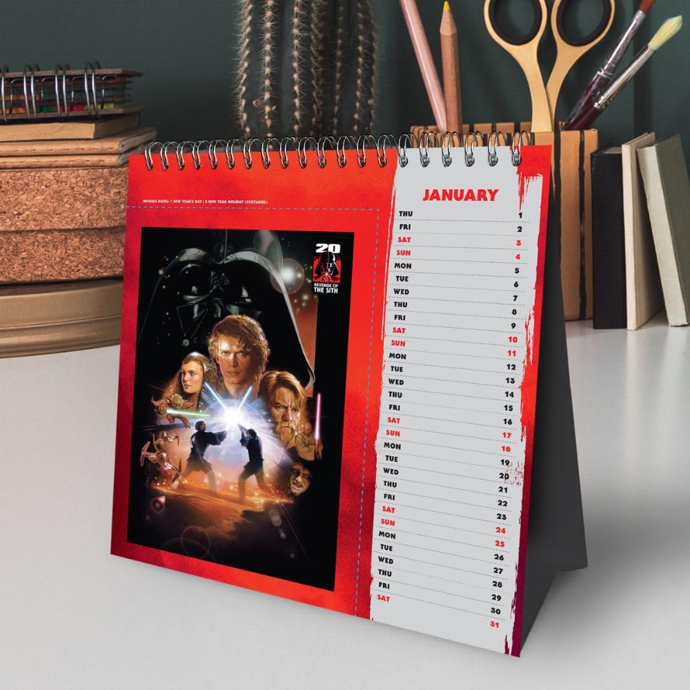 2026 Star Wars Classic - Post Card - Desk Easel Calendar