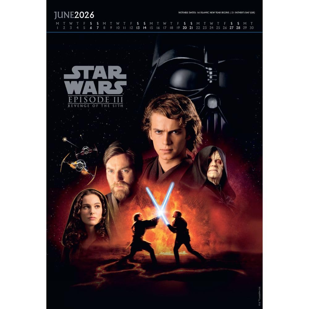 2026 Star Wars Classic - A3 Deluxe Wall Calendar