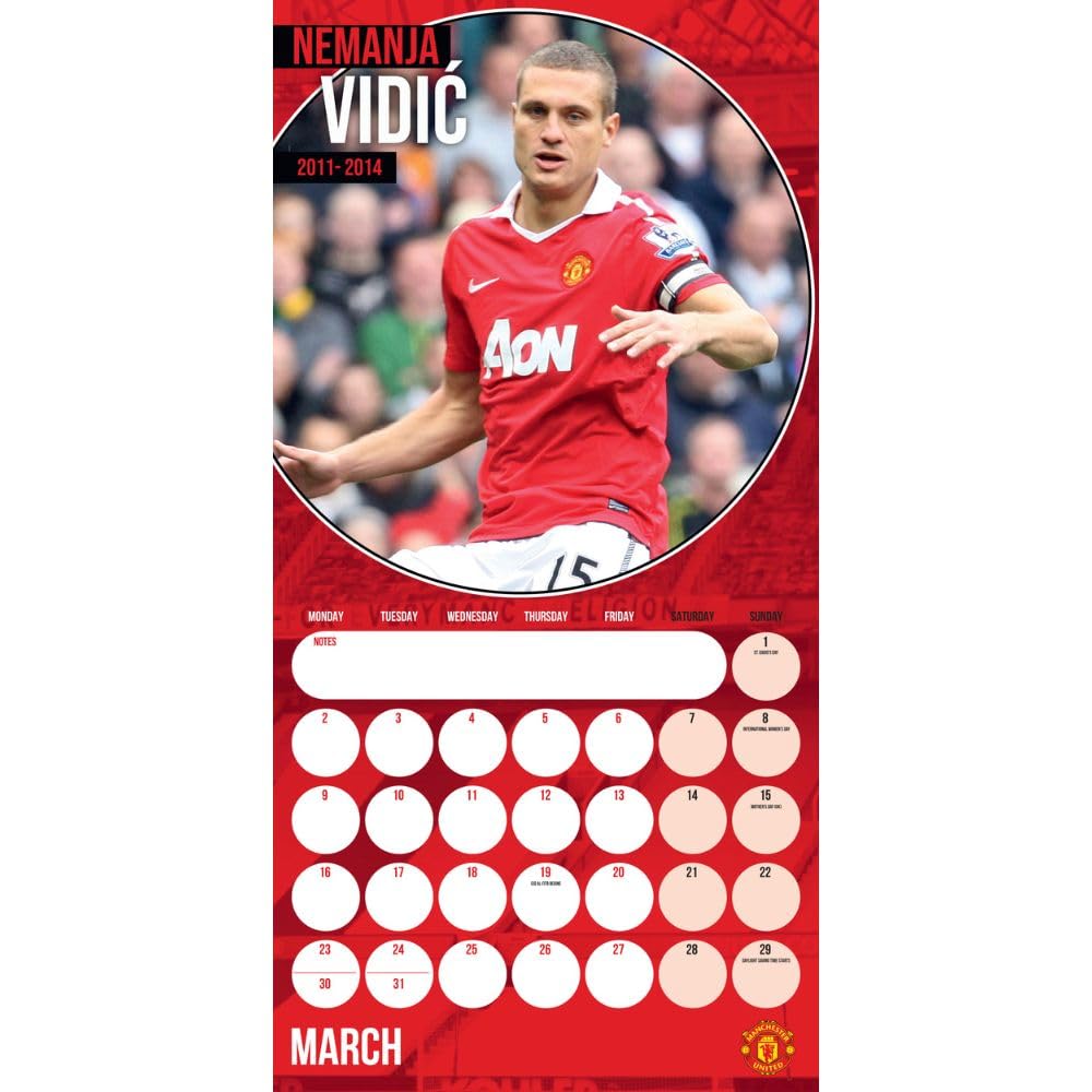 2026 Manchester United FC Legends - Square Wall Calendar