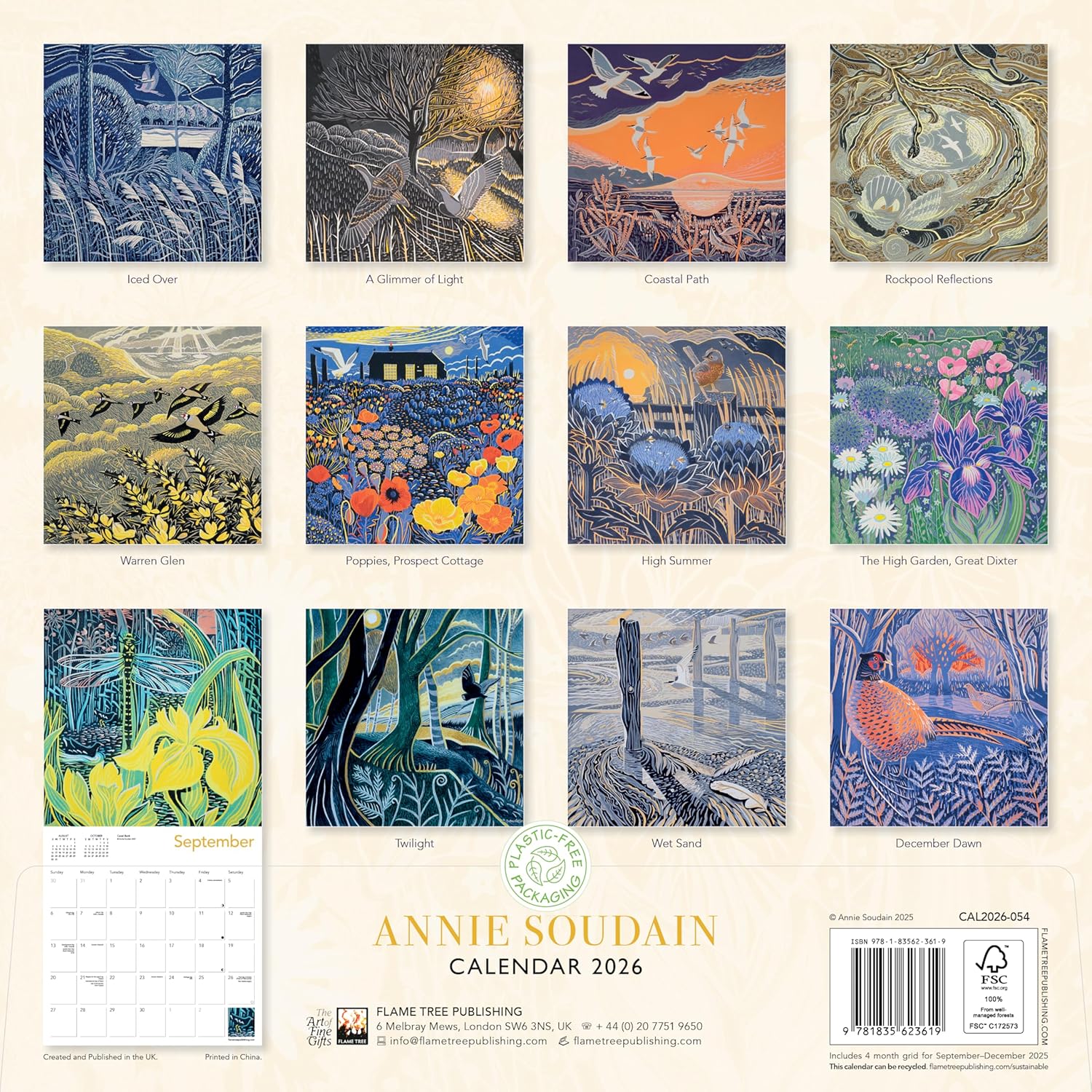 2026 Annie Soudain - Square Wall Calendar