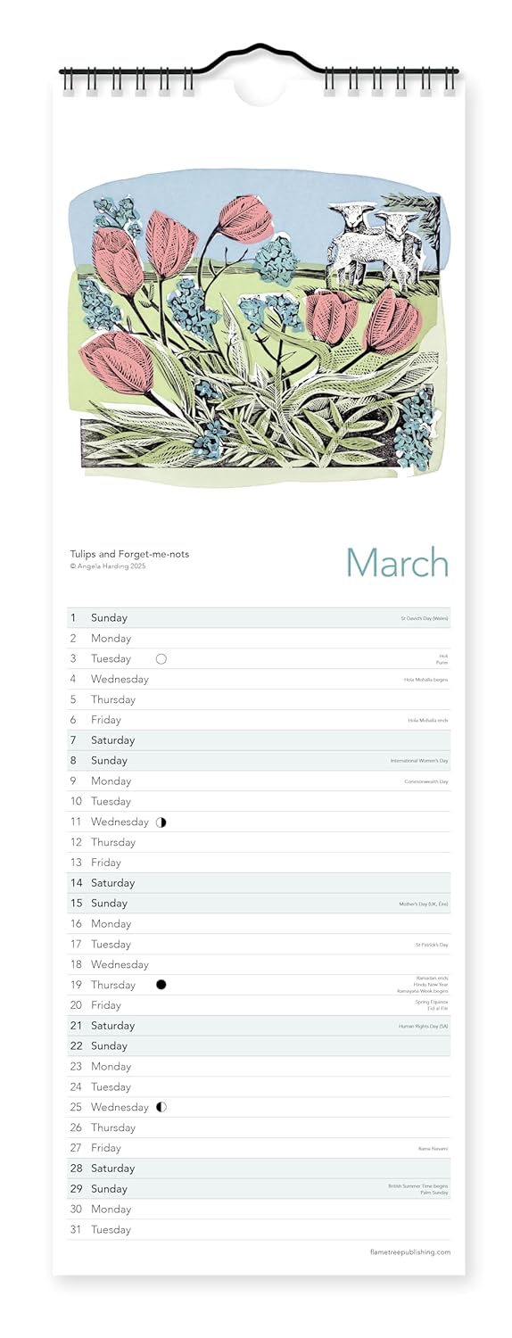 2026 Angela Harding - Slim Wall Calendar