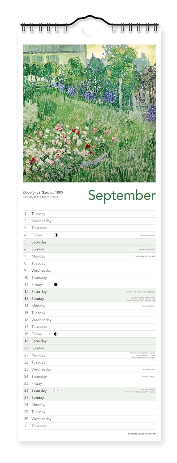 2026 Vincent van Gogh - Slim Wall Calendar