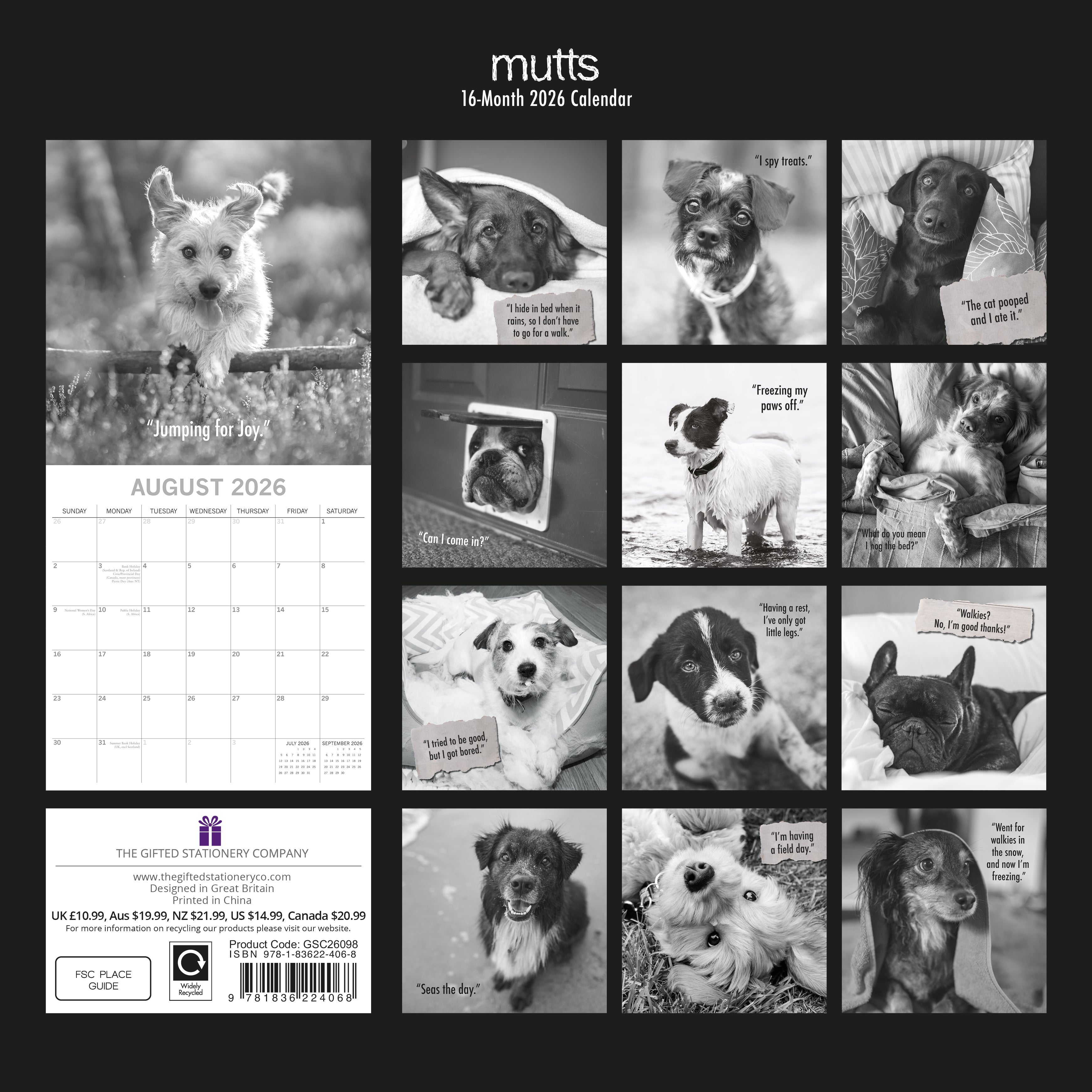 2026 Mutts - Square Wall Calendar