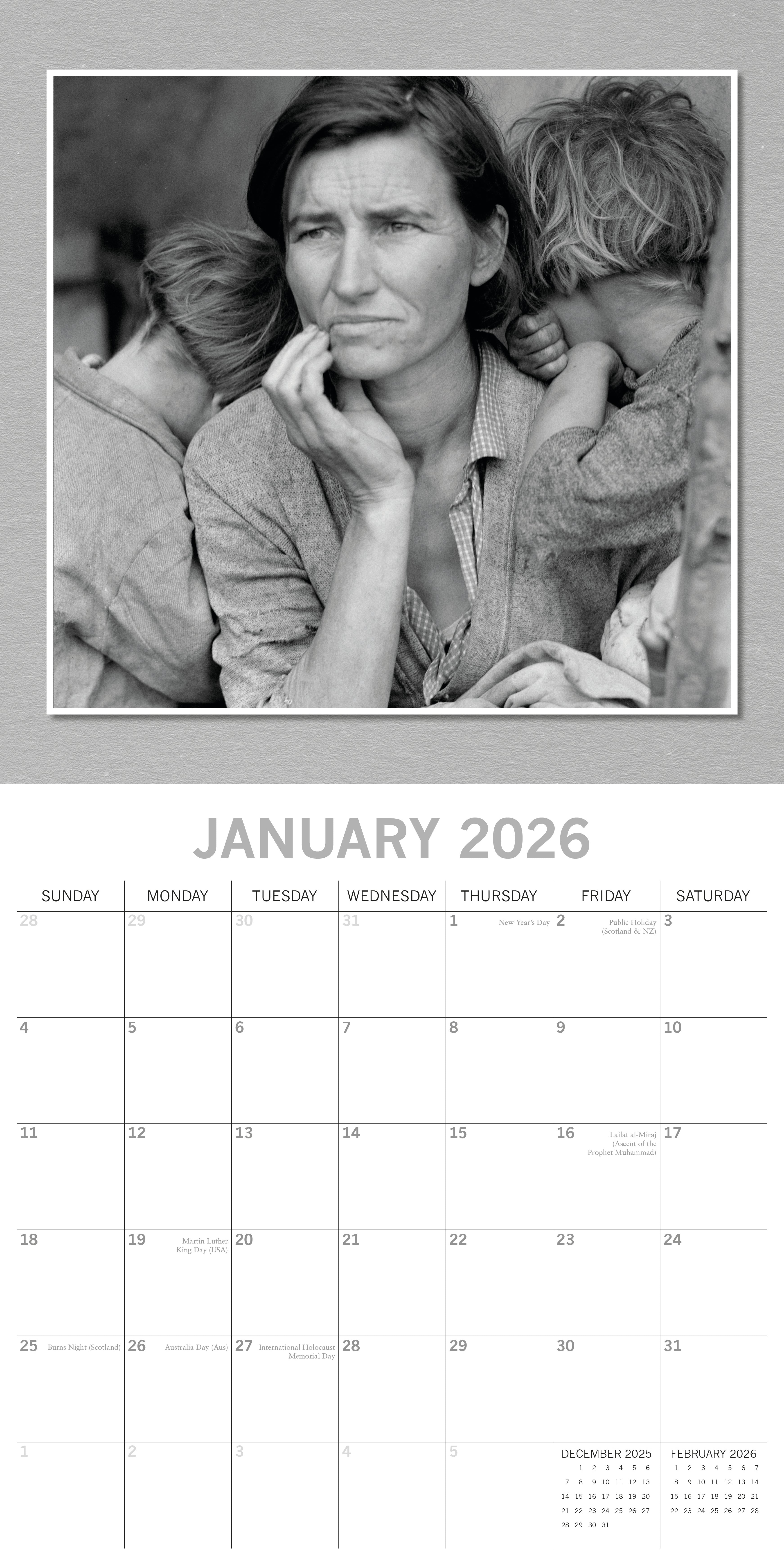 2026 Classic Photography - Square Wall Calendar