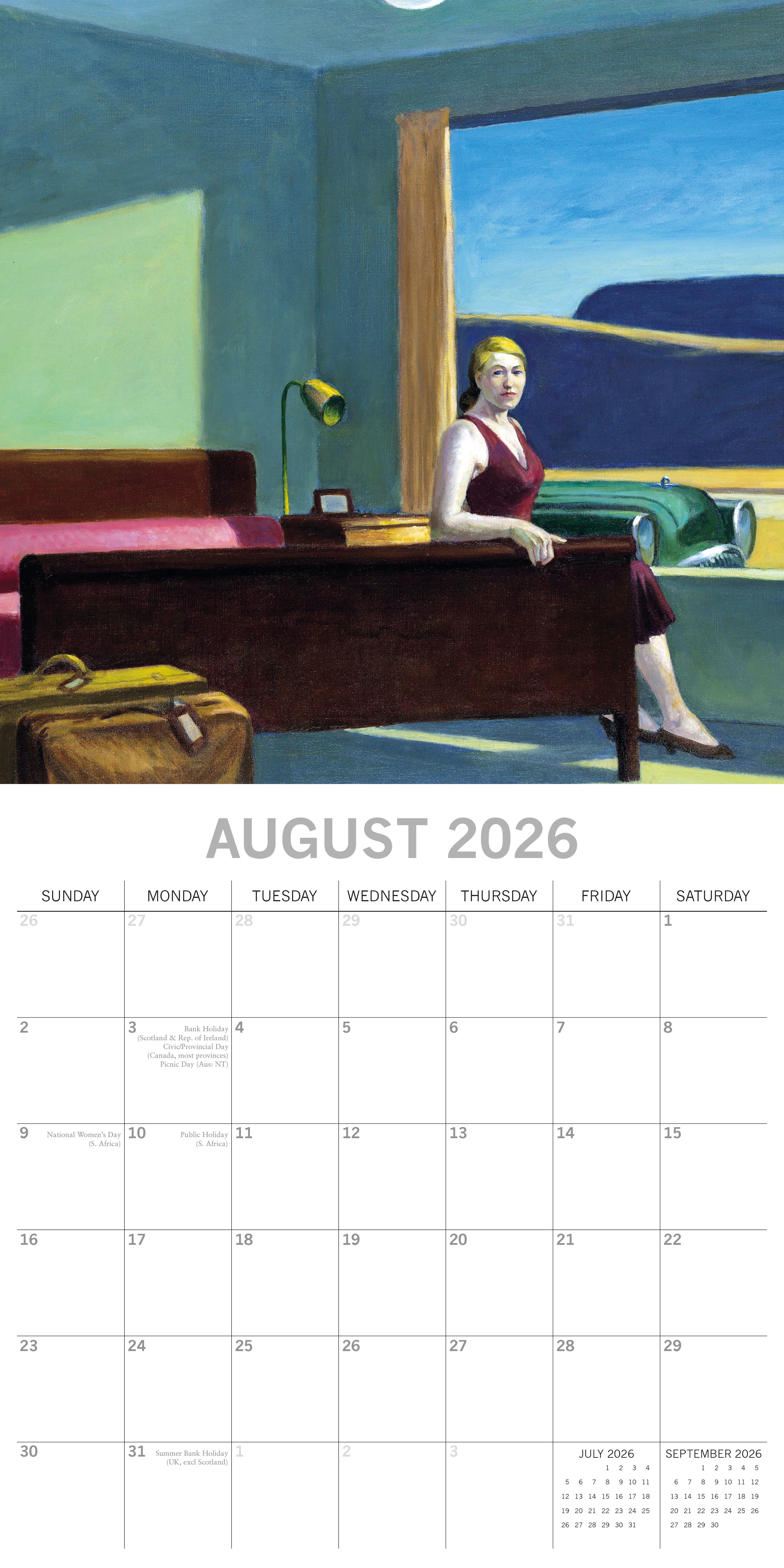2026 Edward Hopper - Square Wall Calendar