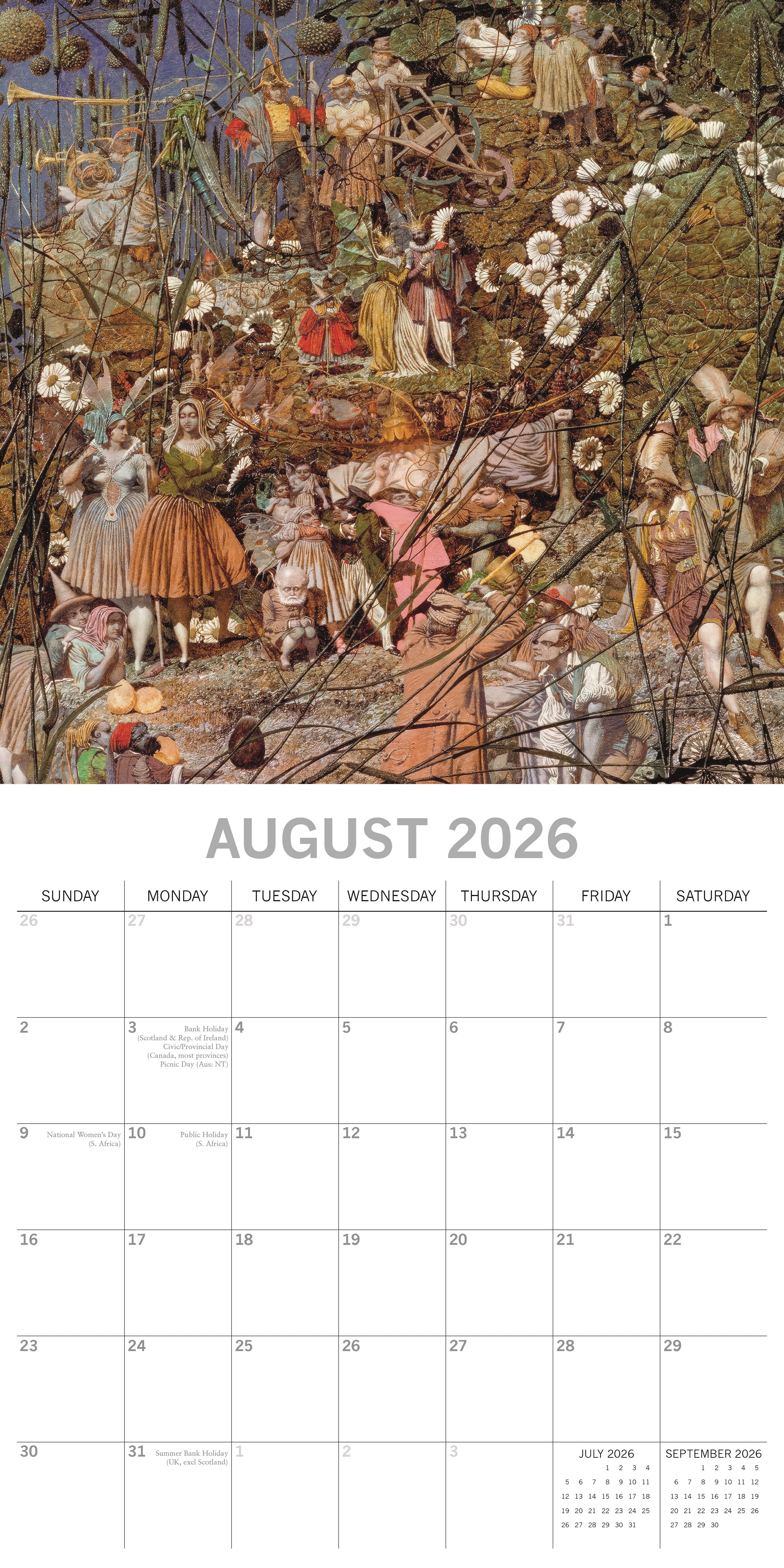2026 Fairies - Square Wall Calendar