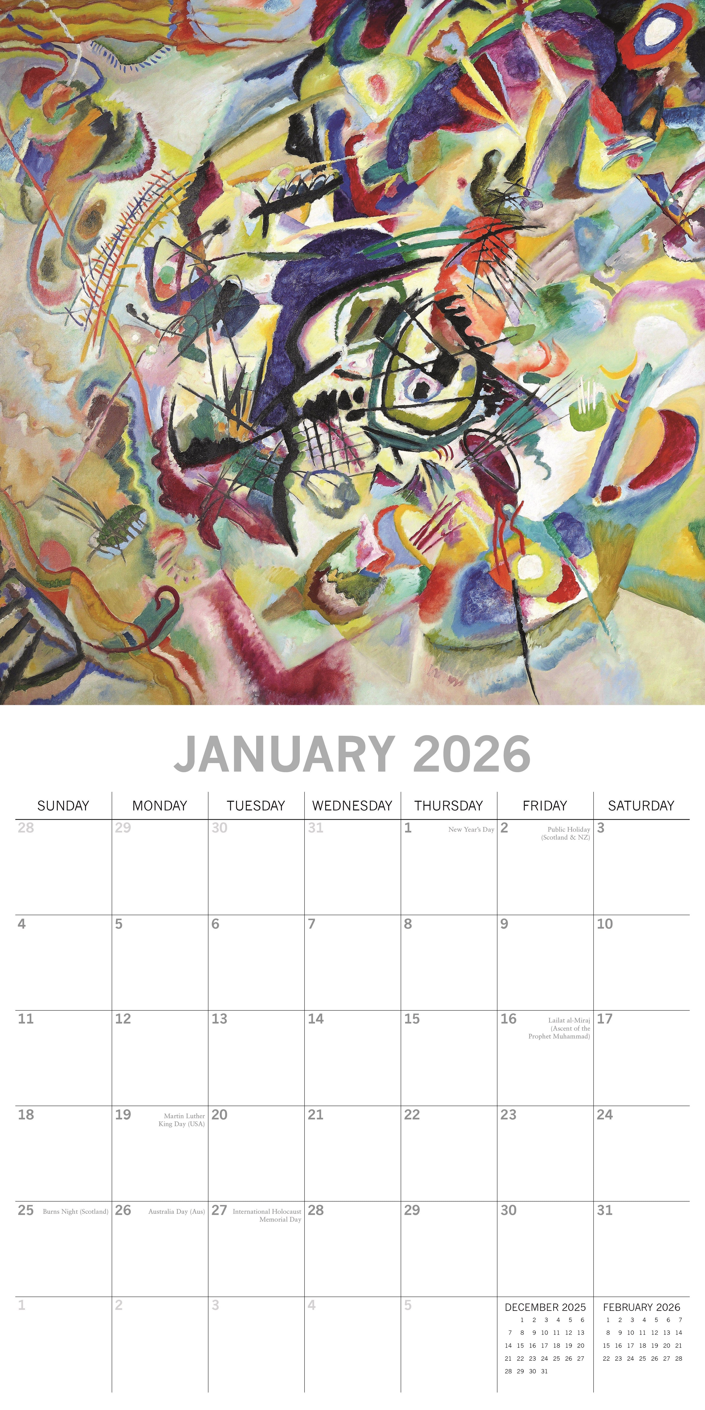 2026 Kandinsky - Square Wall Calendar