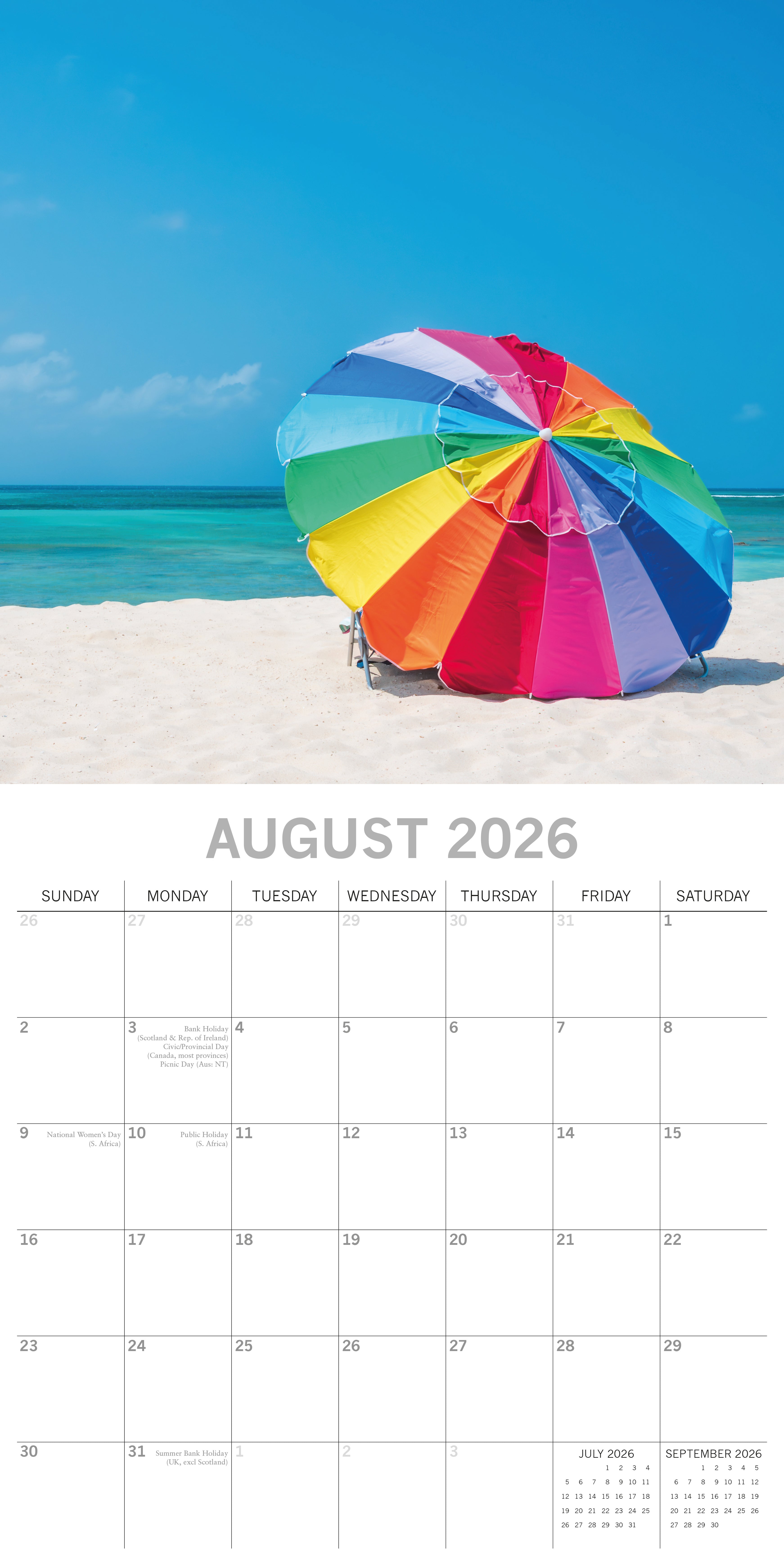 2026 Rainbows - Square Wall Calendar