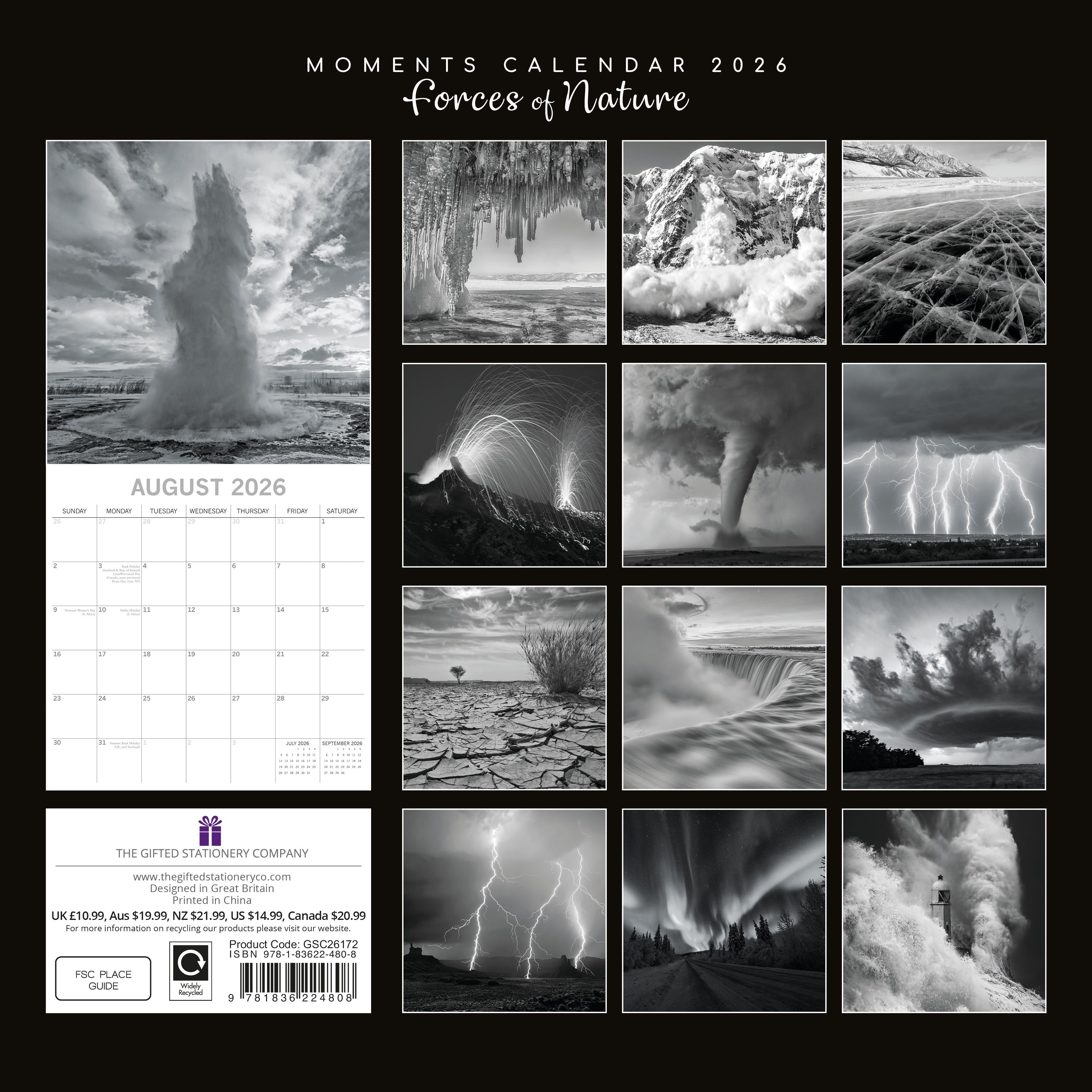 2026 Forces of Nature - Square Wall Calendar