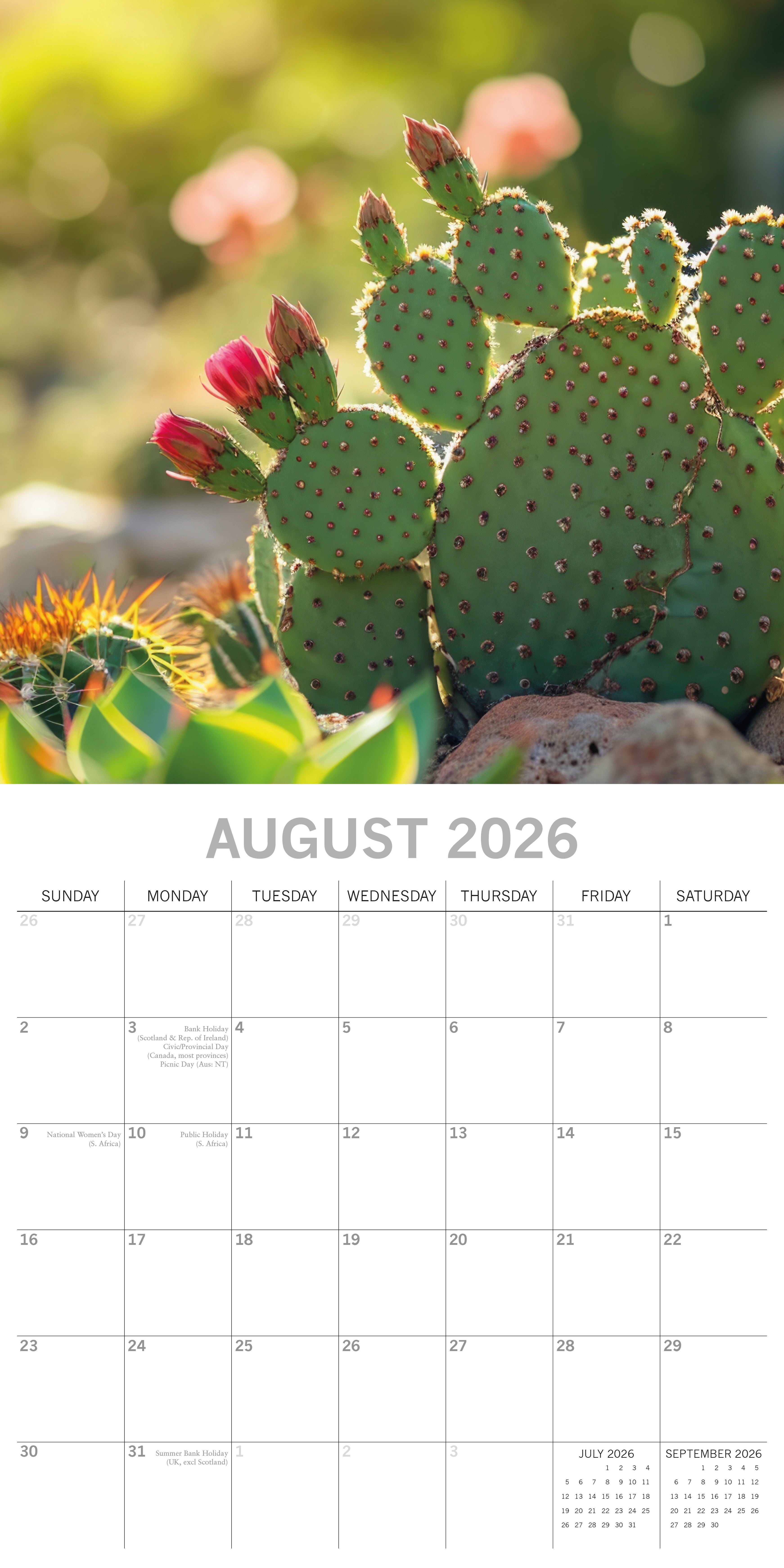 2026 Cacti & Succulents - Square Wall Calendar