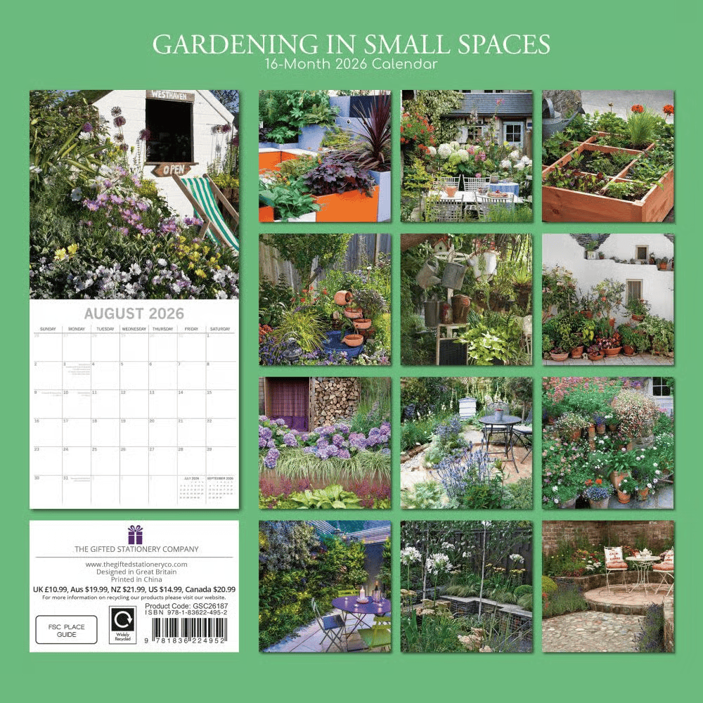 2026 Gardening in Small Spaces - Square Wall Calendar