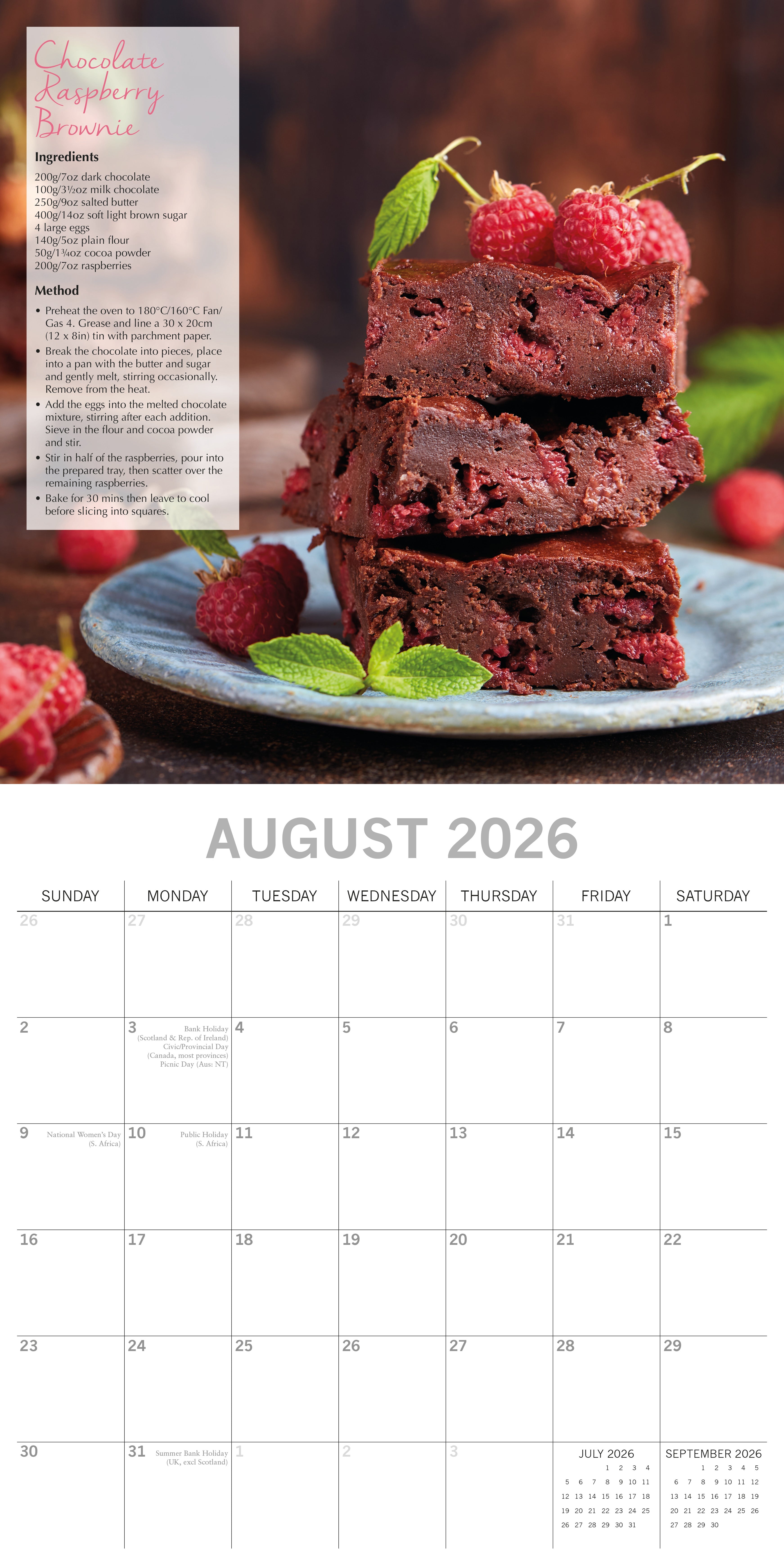 2026 Baking - Square Wall Calendar