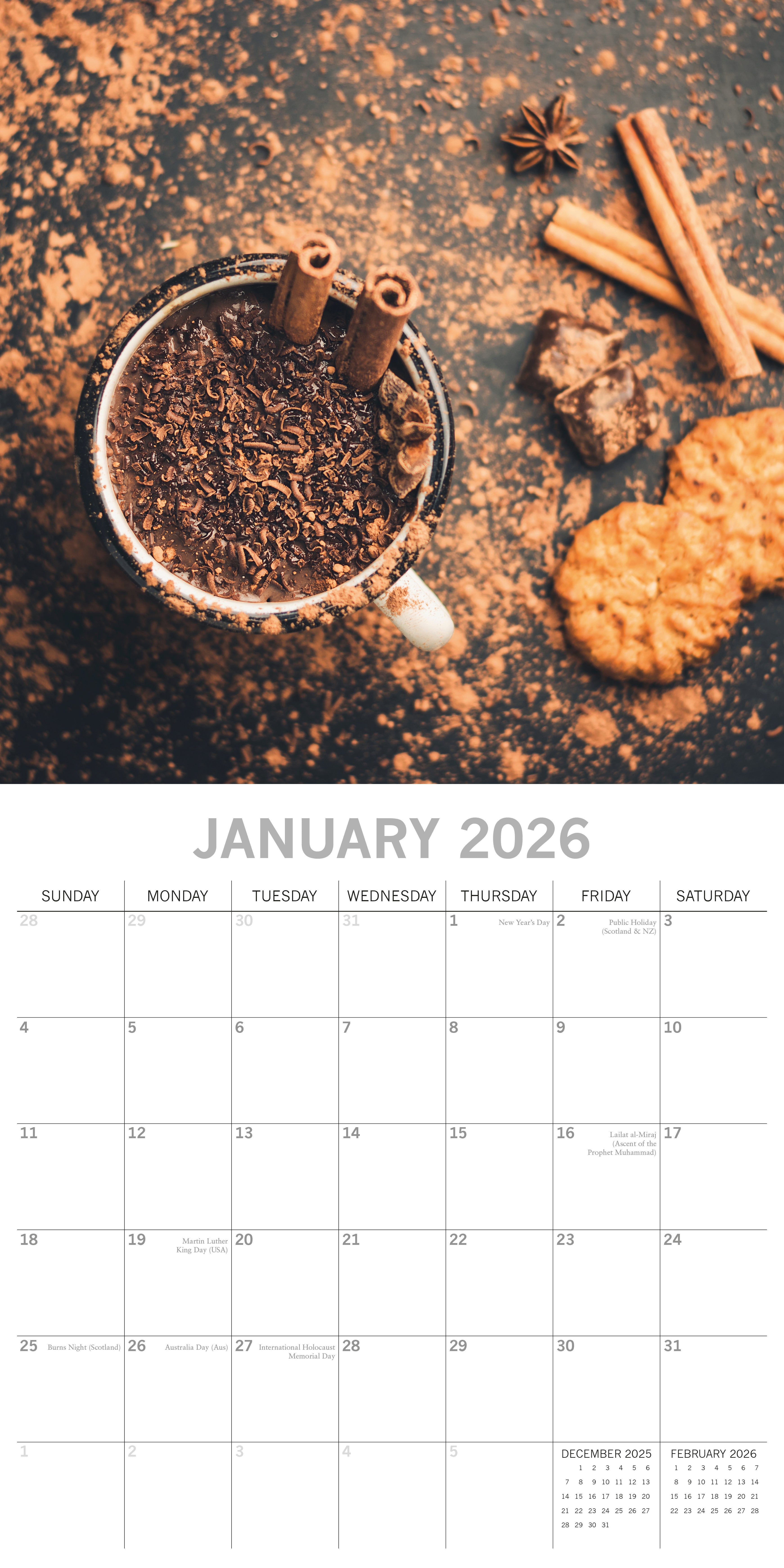 2026 Chocolate - Square Wall Calendar