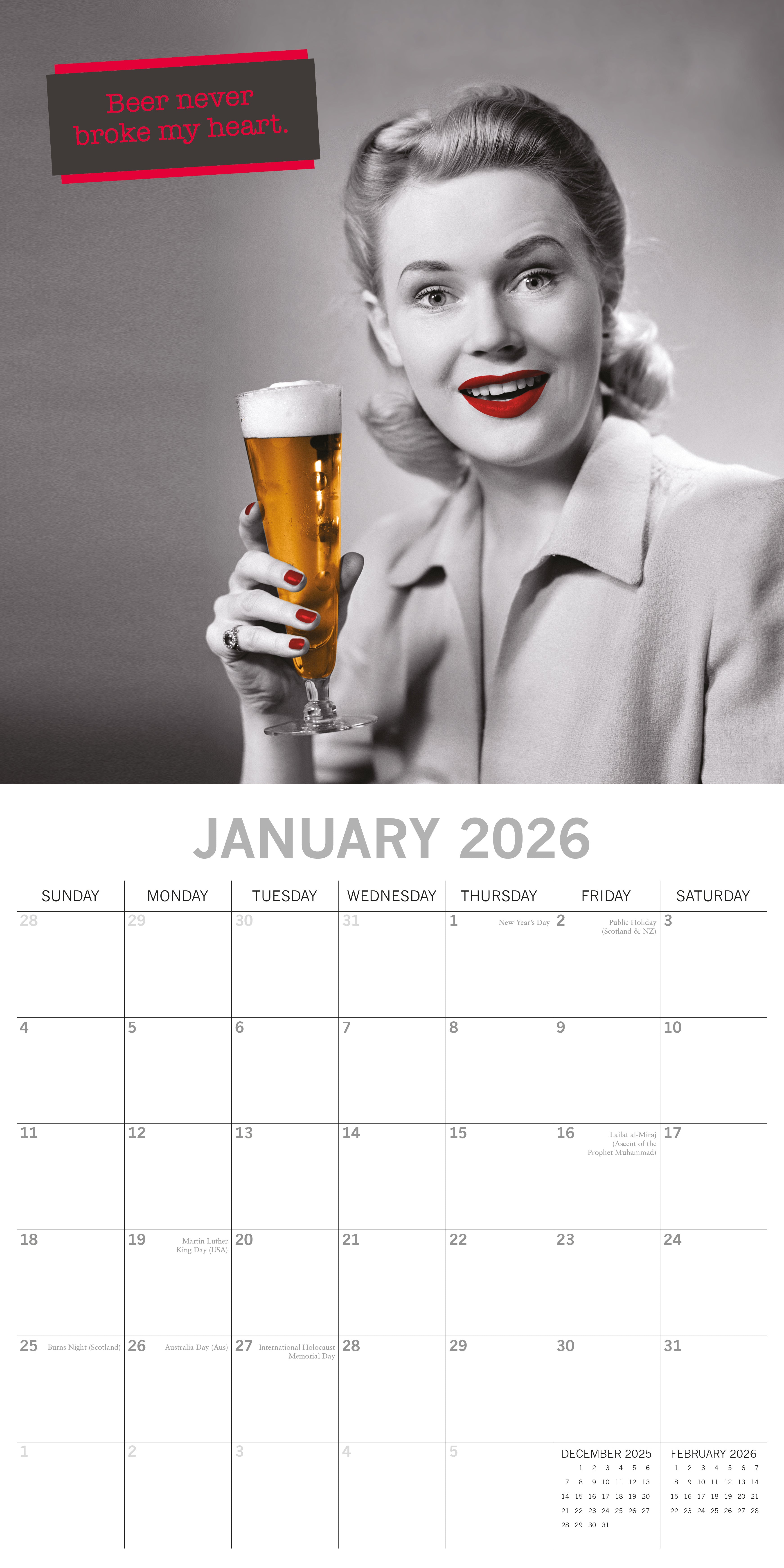 2026 Beer - Square Wall Calendar