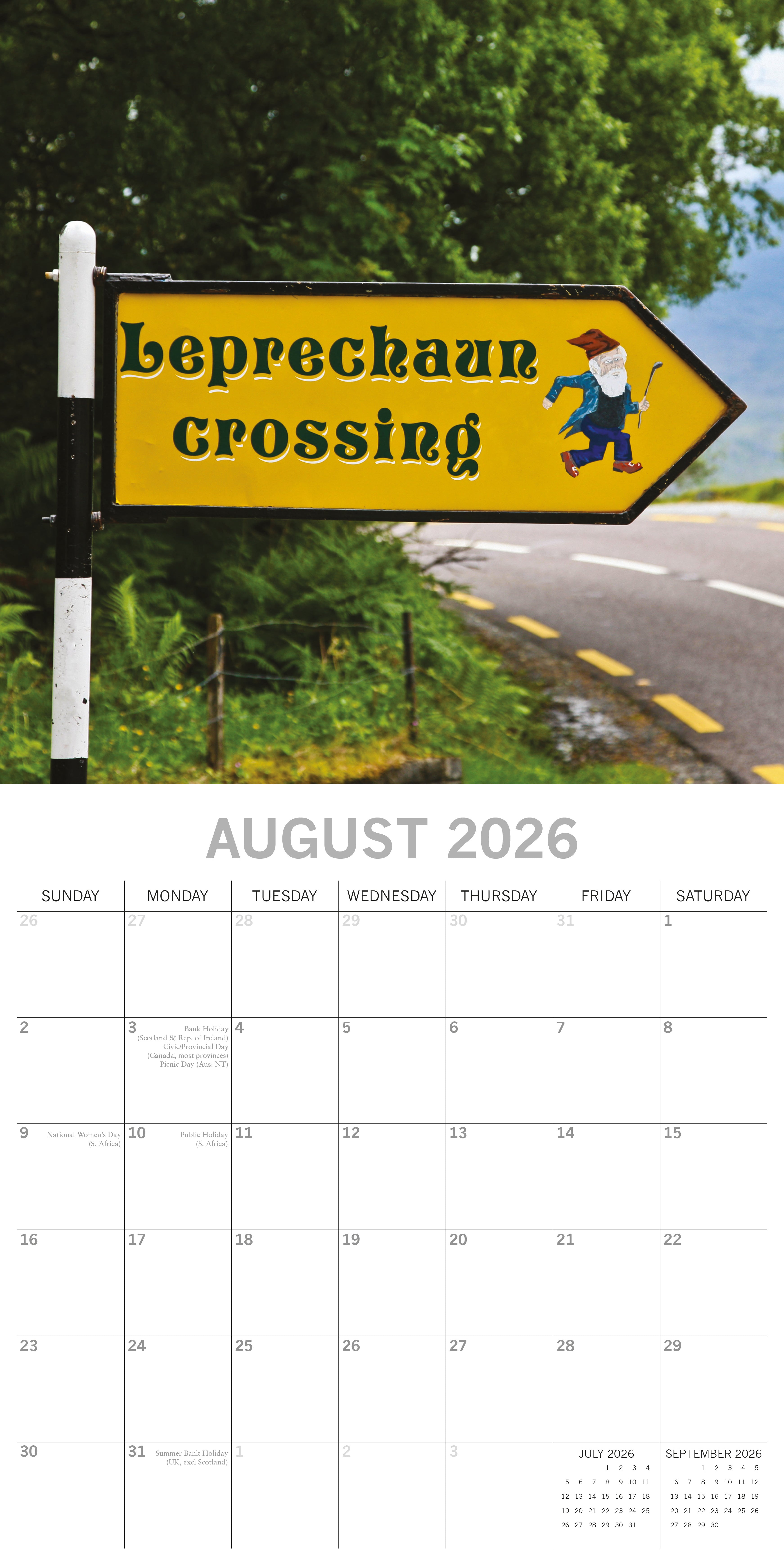 2026 Danger!...Hilarious Road Signs Ahead - Square Wall Calendar