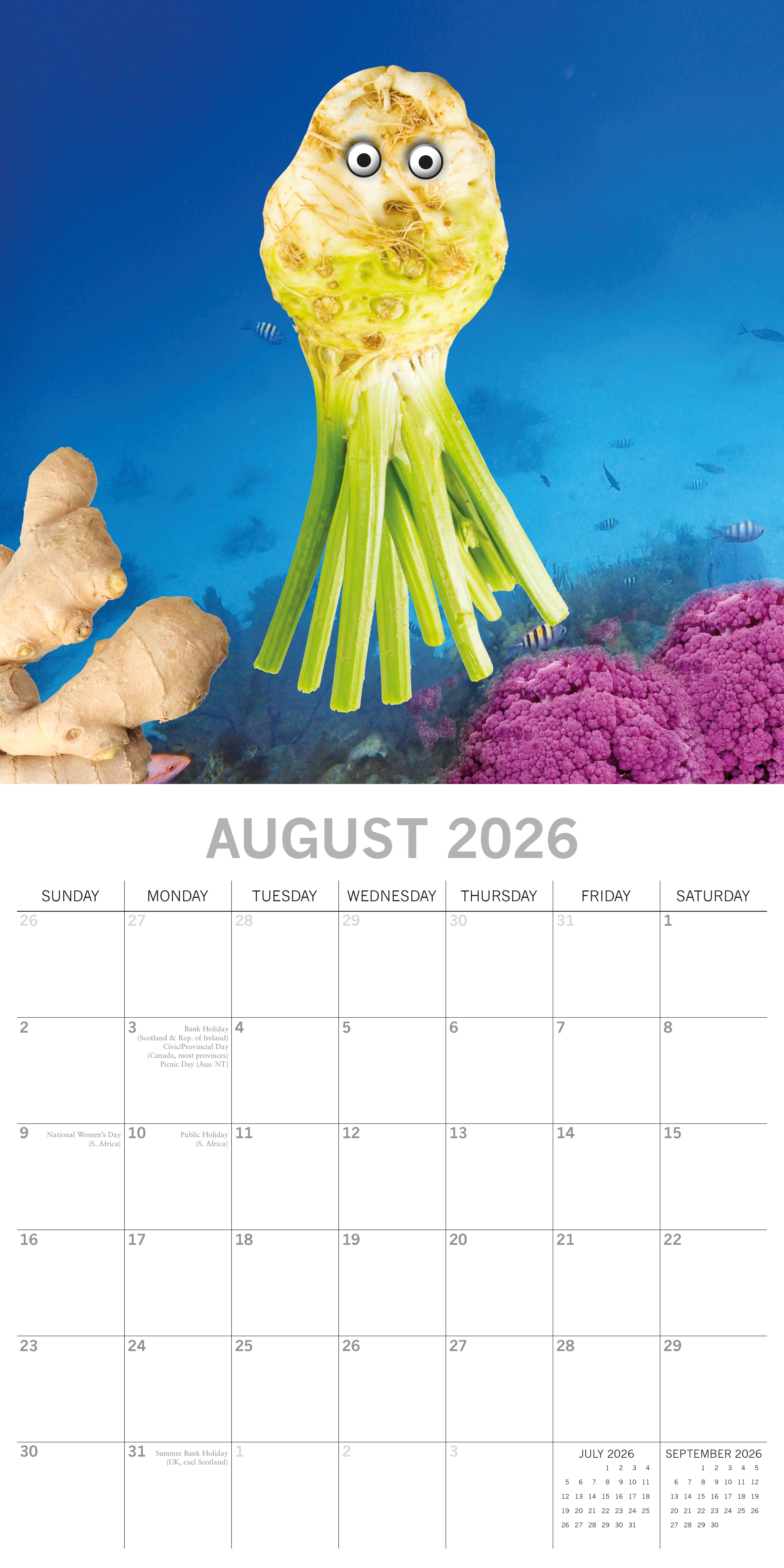 2026 Sea Food - Square Wall Calendar