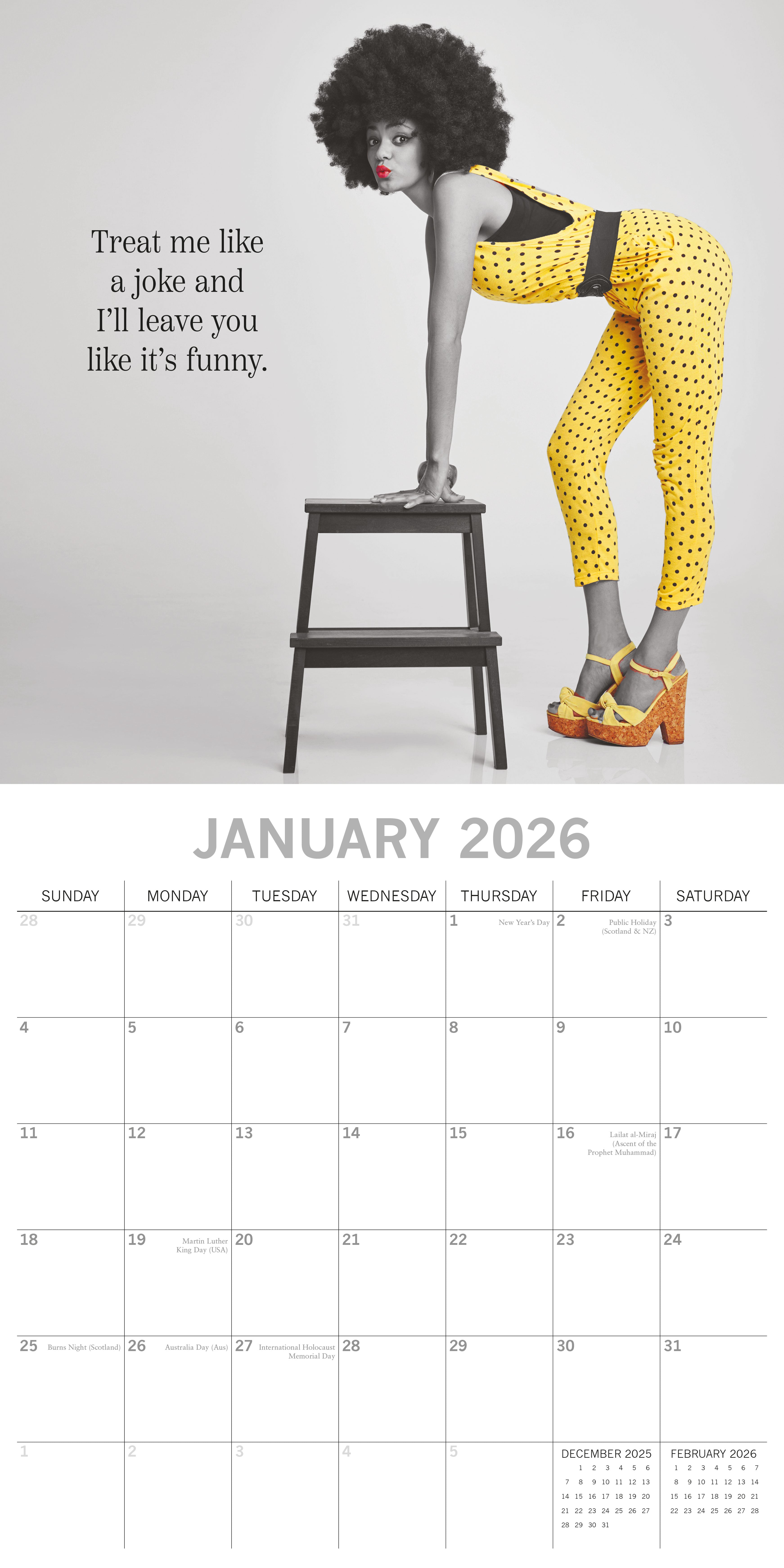 2026 Women's Wit - Square Wall Calendar