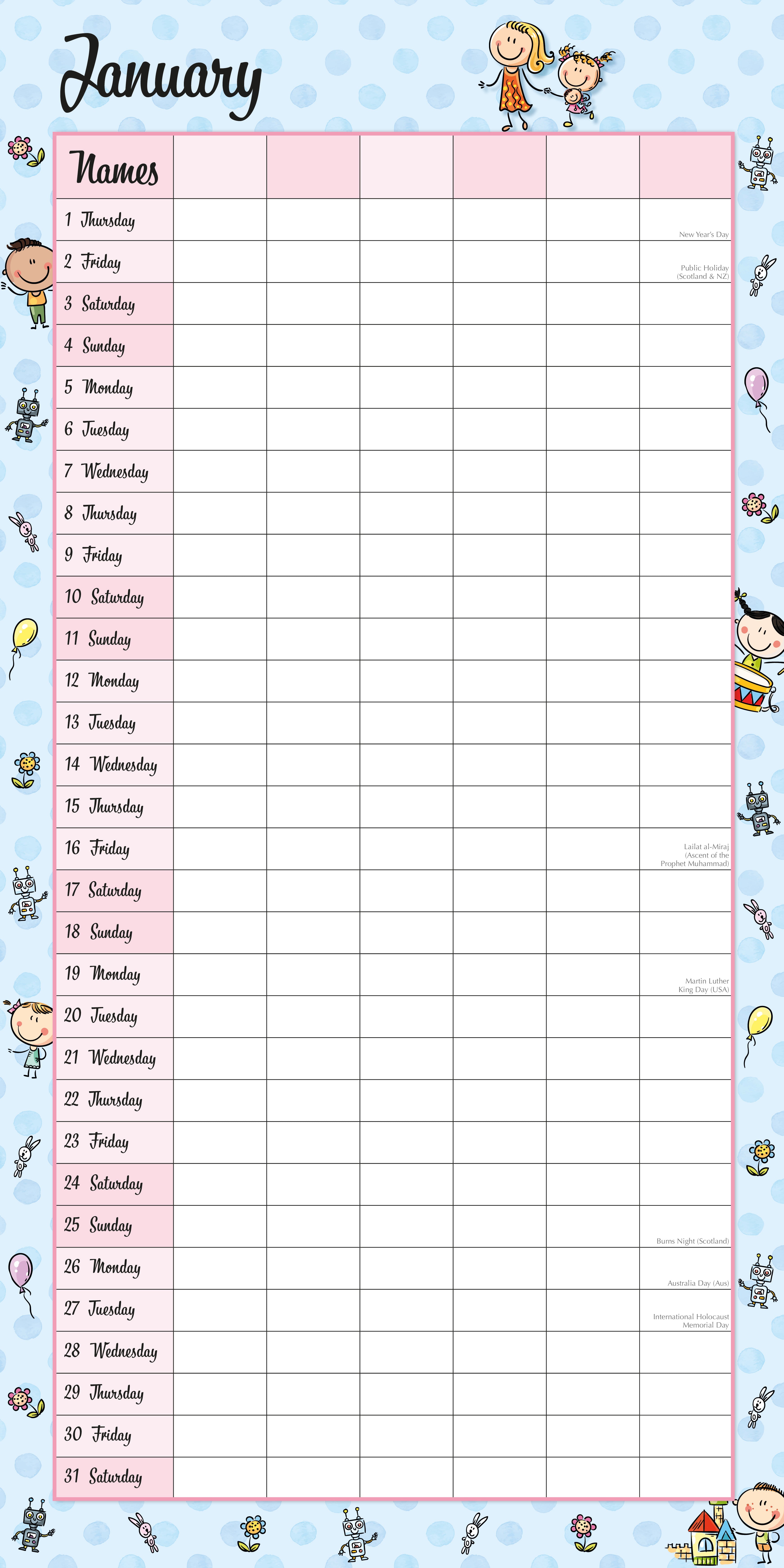 2026 Mum's Busy Day - Square Wall Calendar