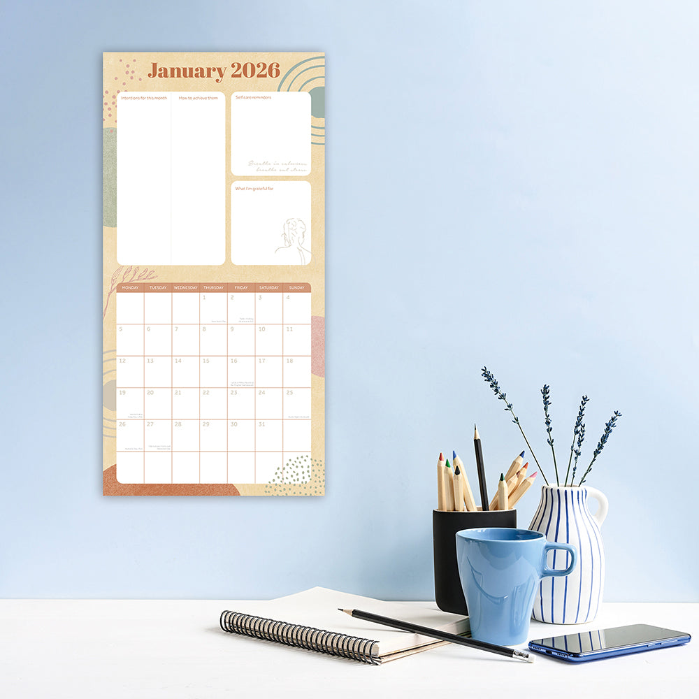 2026 Wellness Planner - Square Wall Calendar