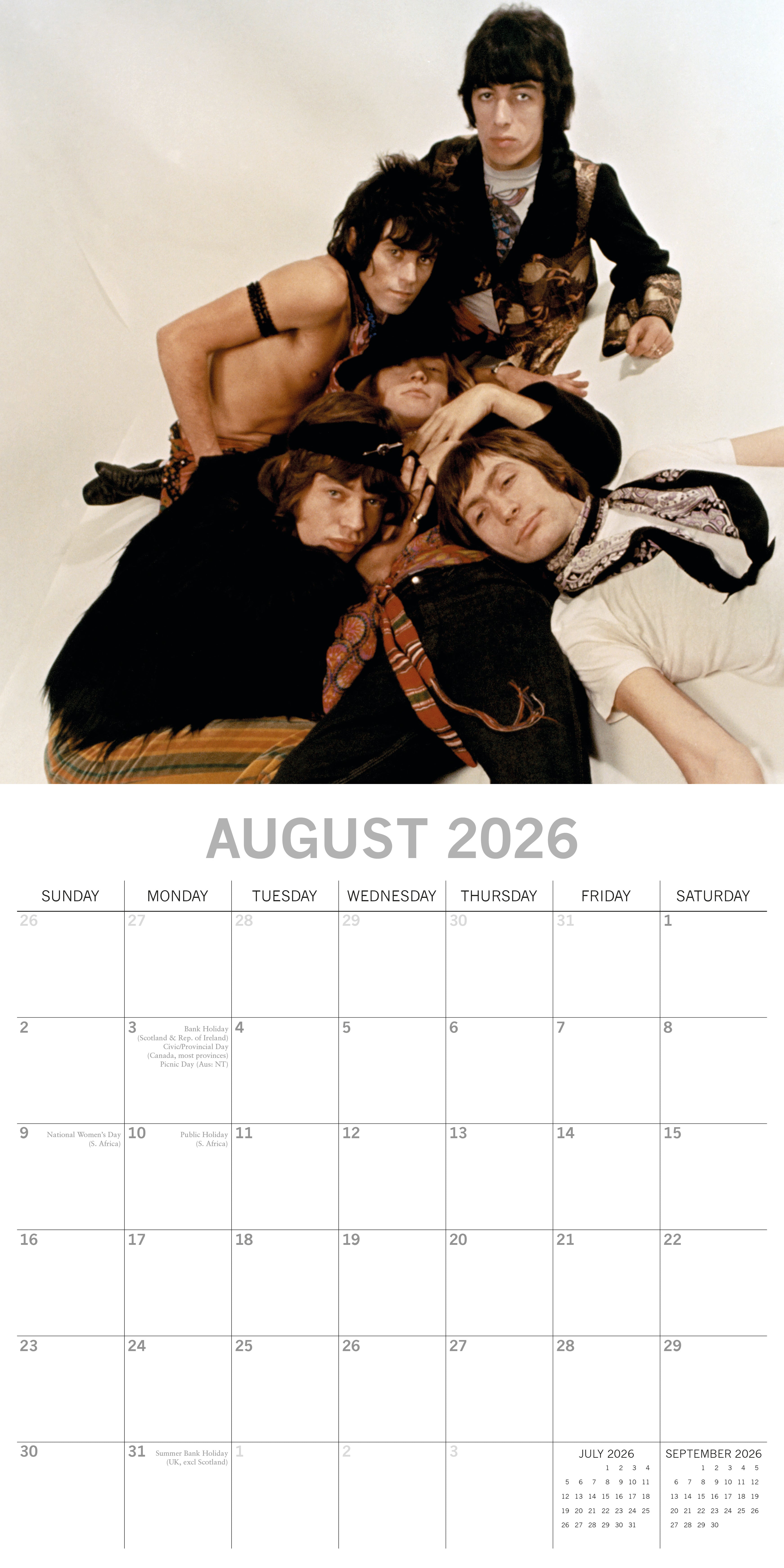 2026 Rolling Stones - Square Wall Calendar