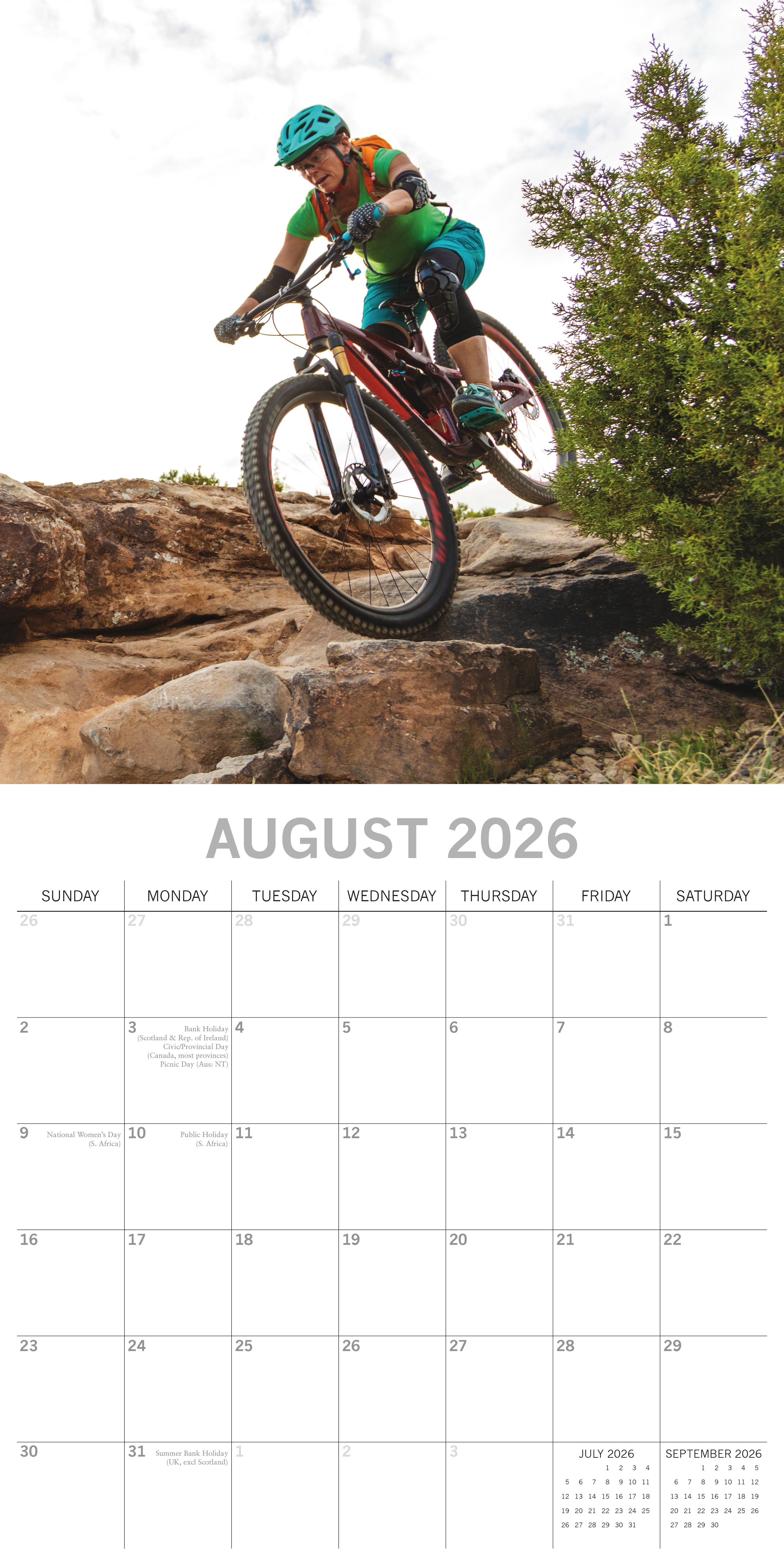 2026 Mountain Biking - Square Wall Calendar