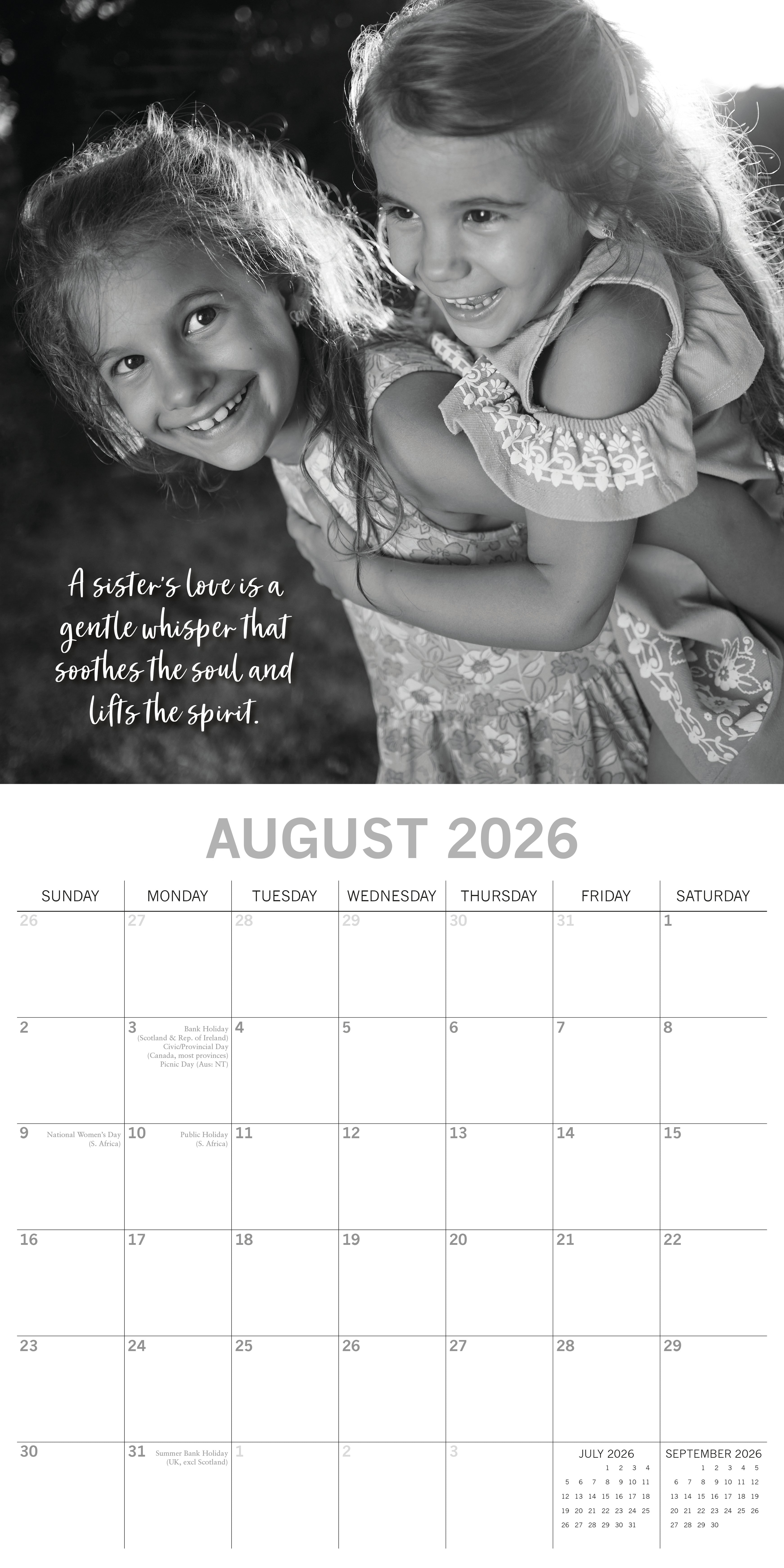 2026 Sisters - Square Wall Calendar