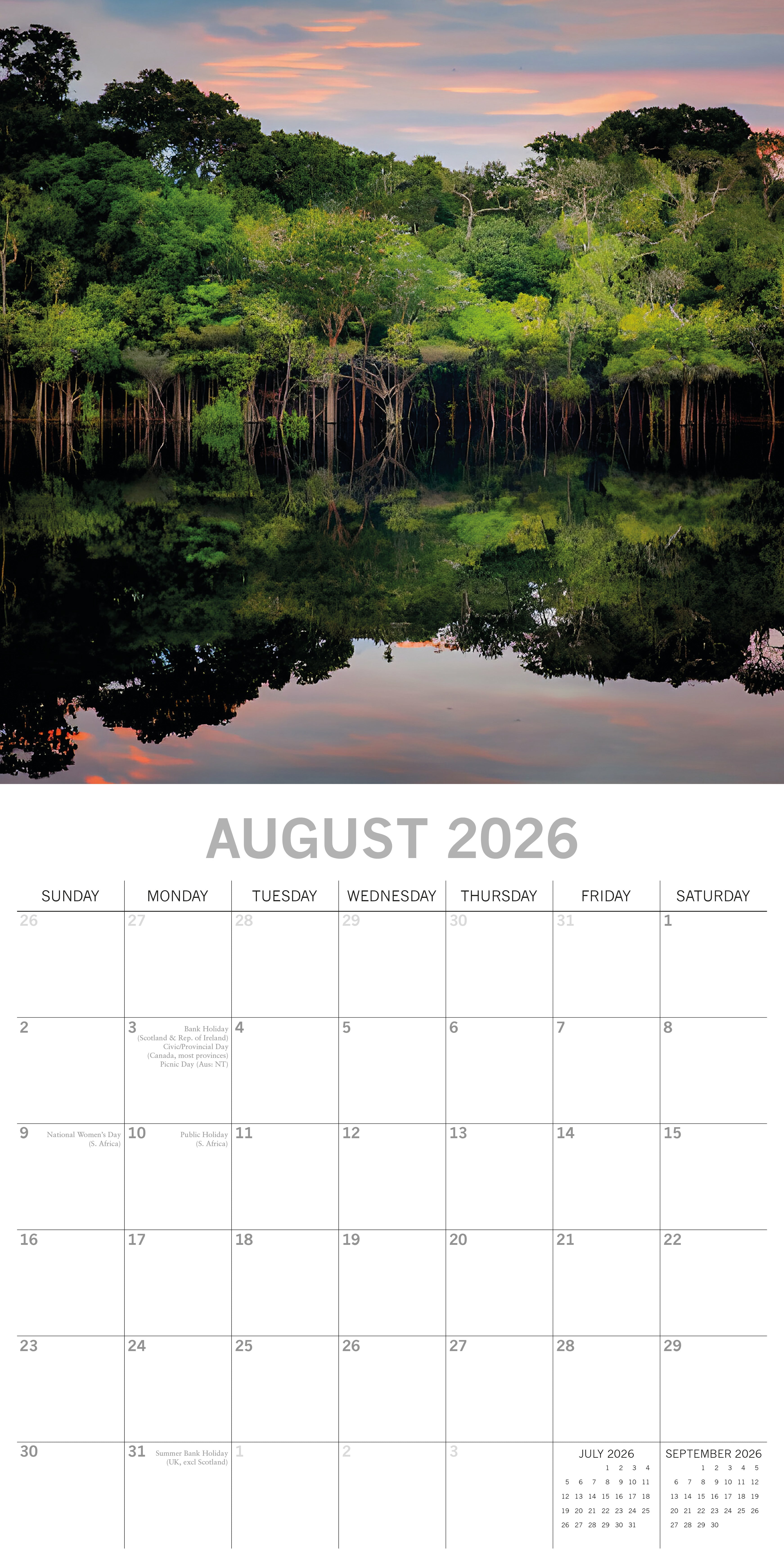 2026 Jungles - Square Wall Calendar