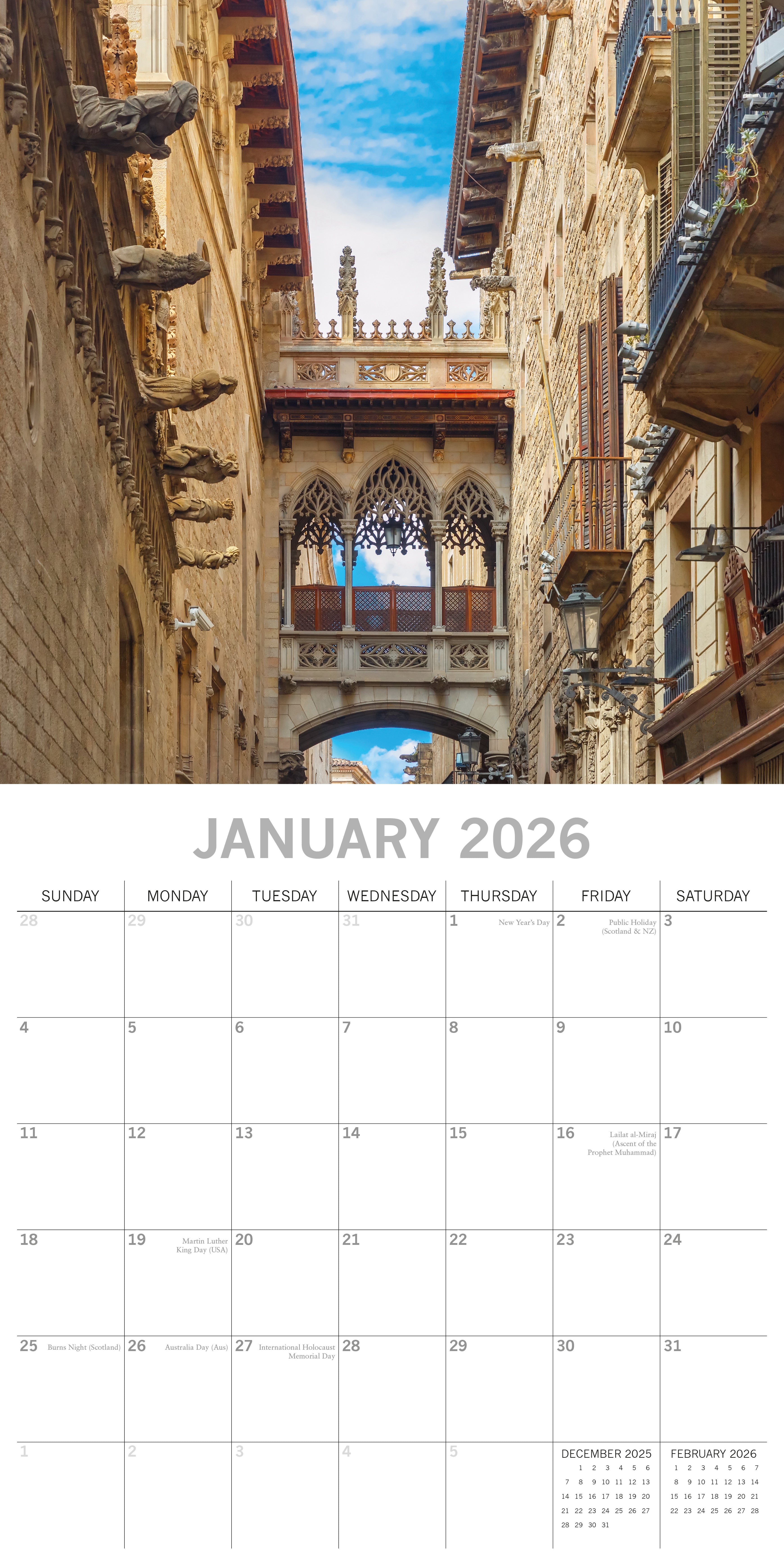 2026 Barcelona - Square Wall Calendar