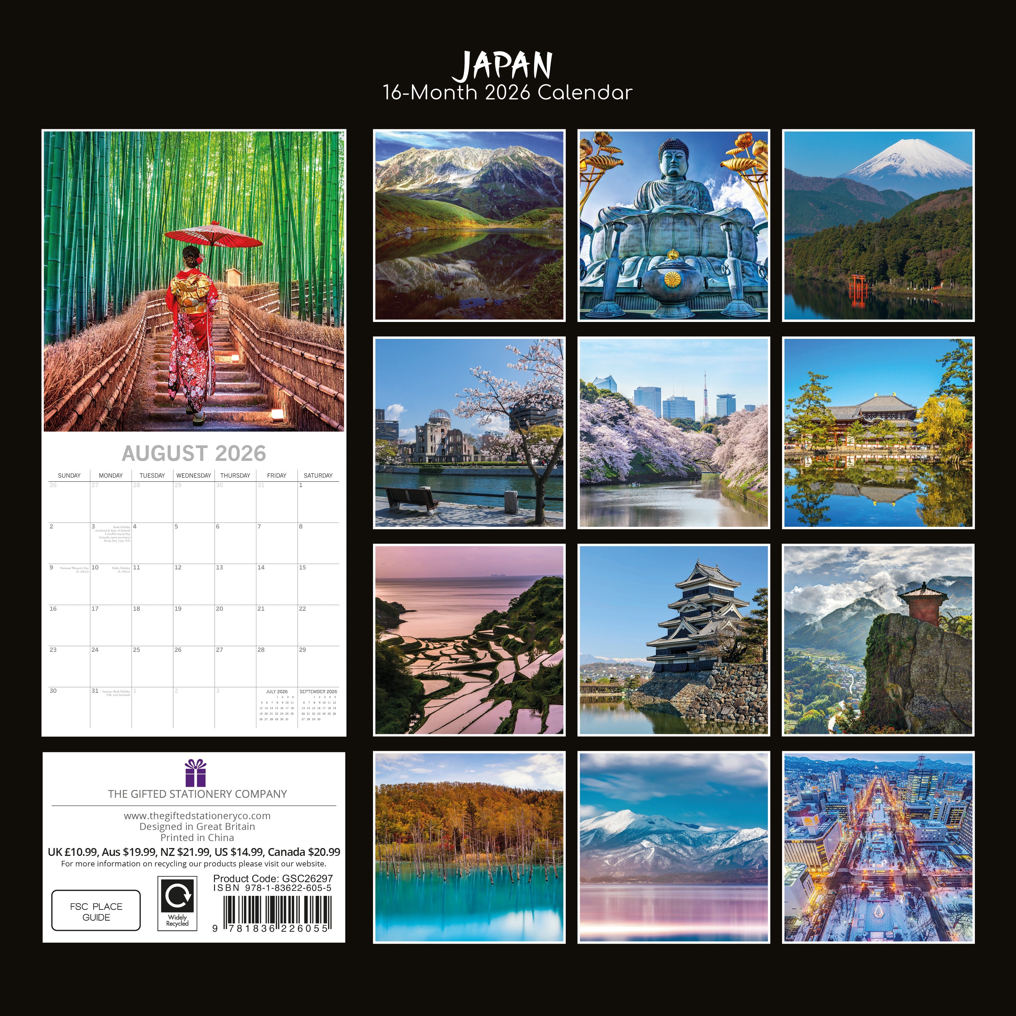 2026 Japan - Square Wall Calendar
