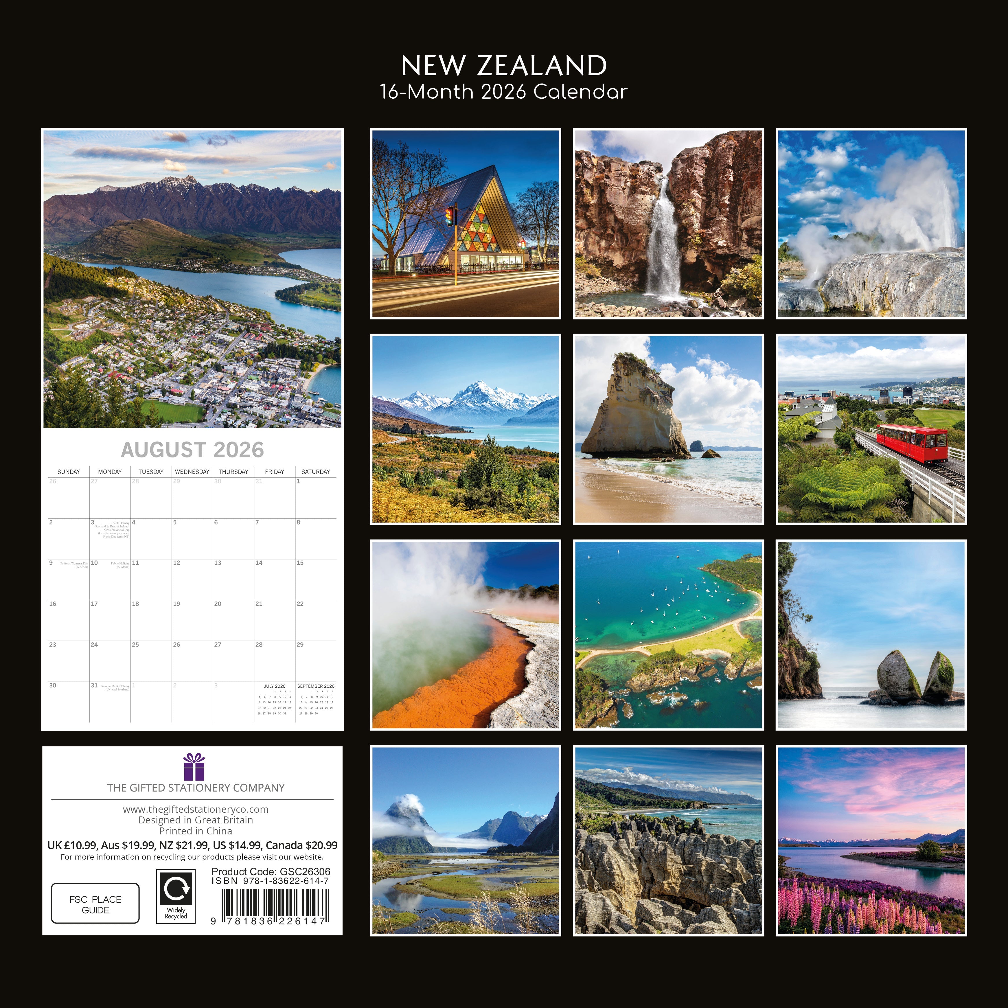 2026 New Zealand - Square Wall Calendar