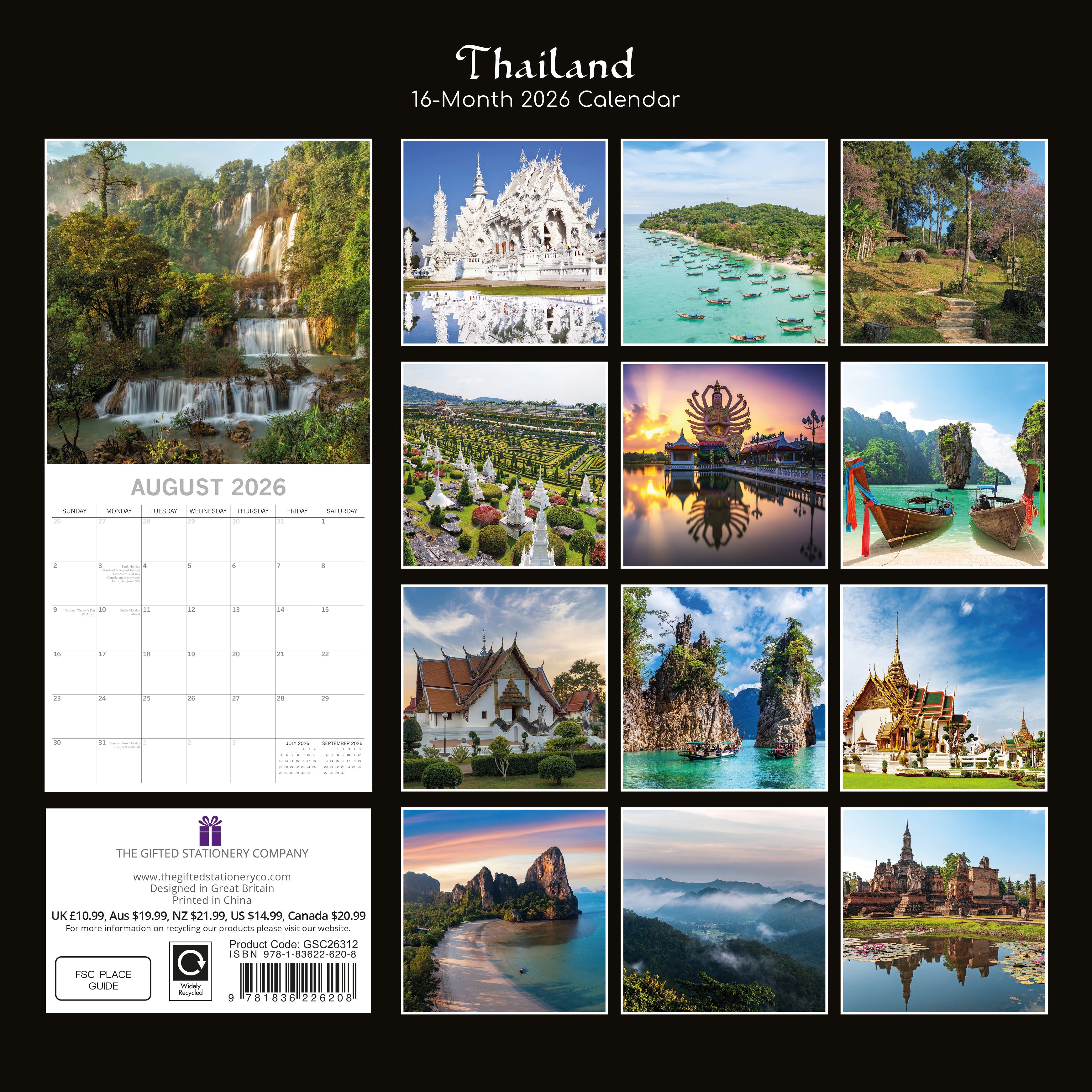 2026 Thailand - Square Wall Calendar