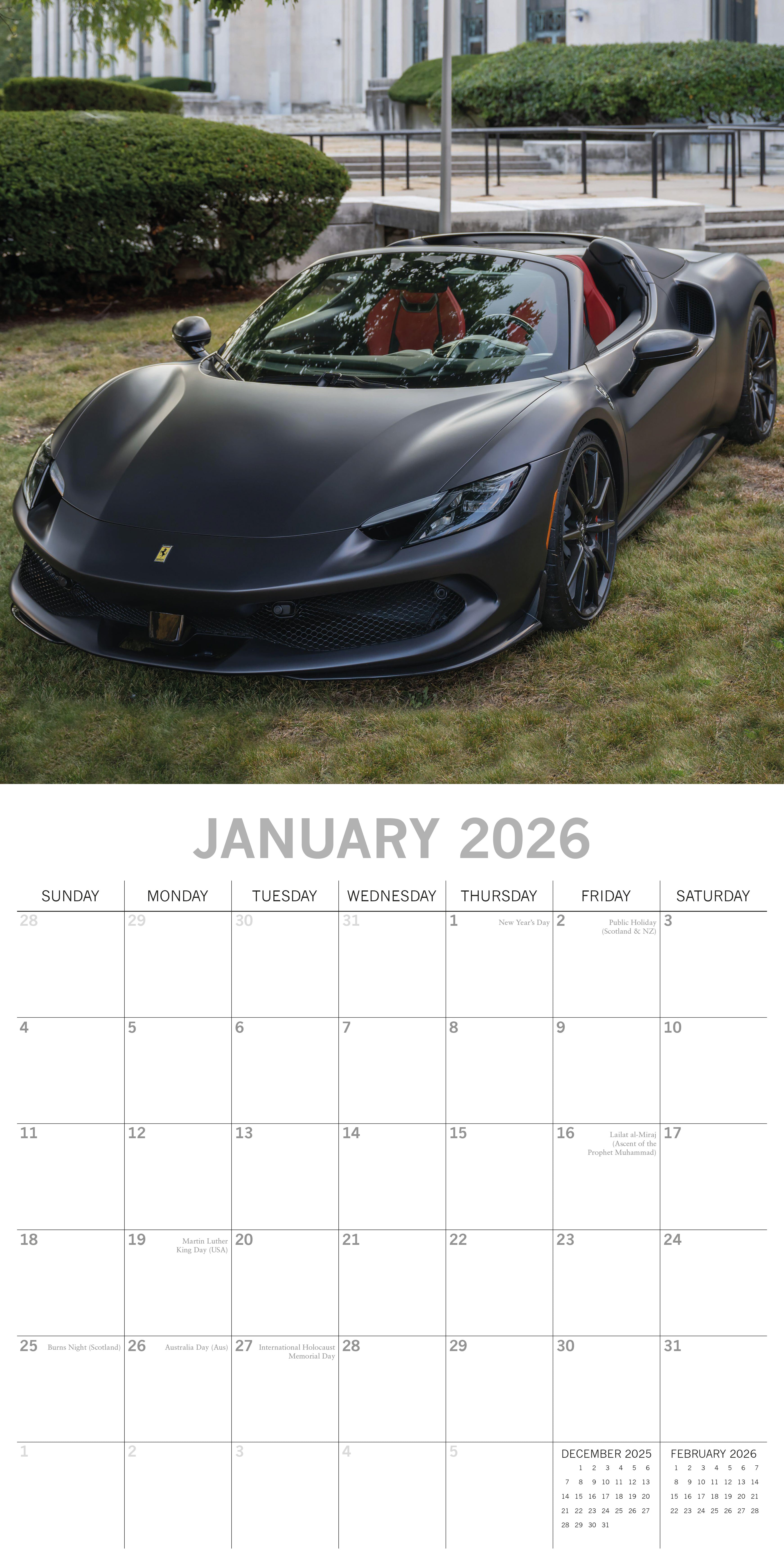 2026 Ferrari - Square Wall Calendar