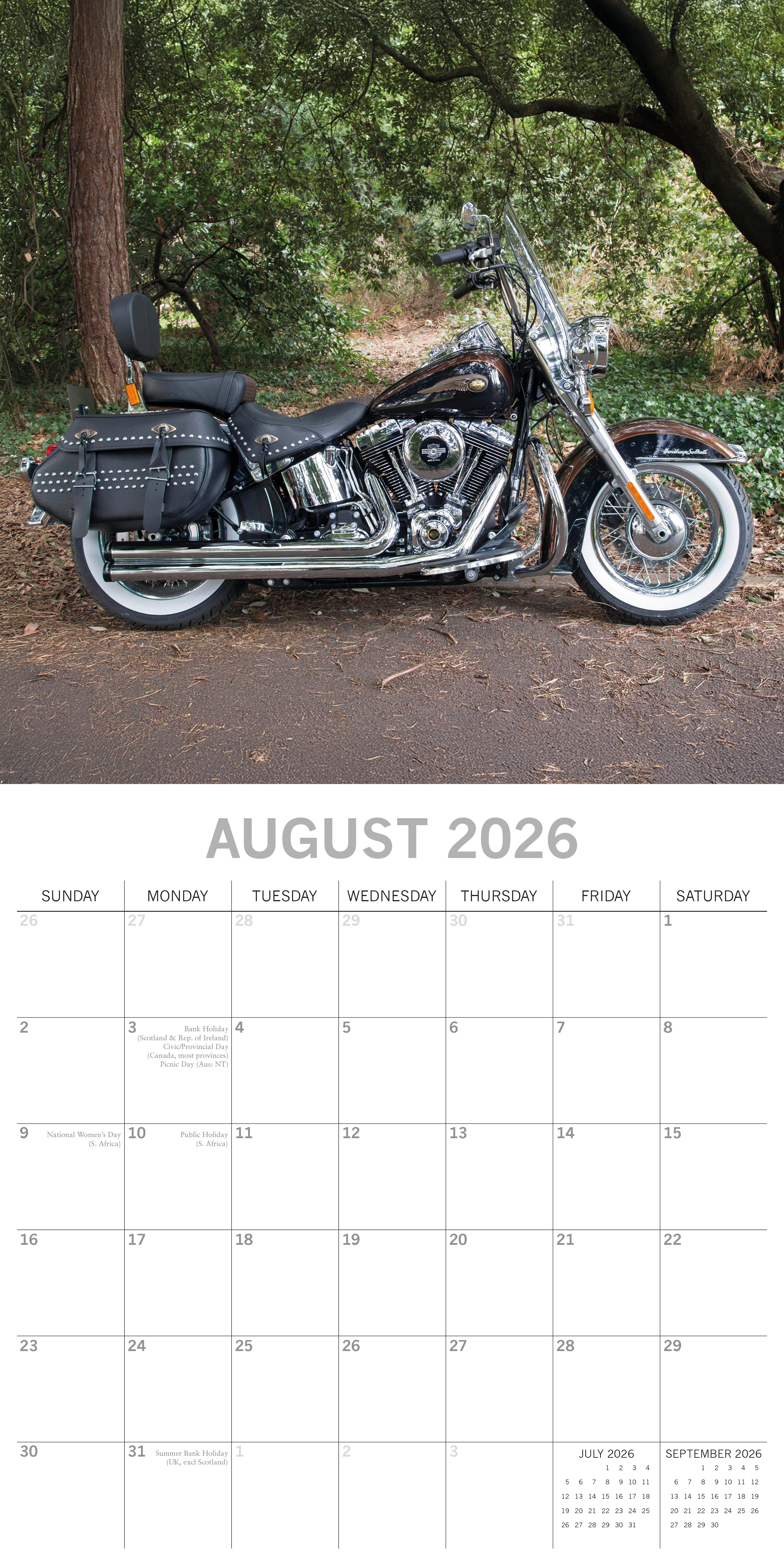 2026 Harleys - Square Wall Calendar