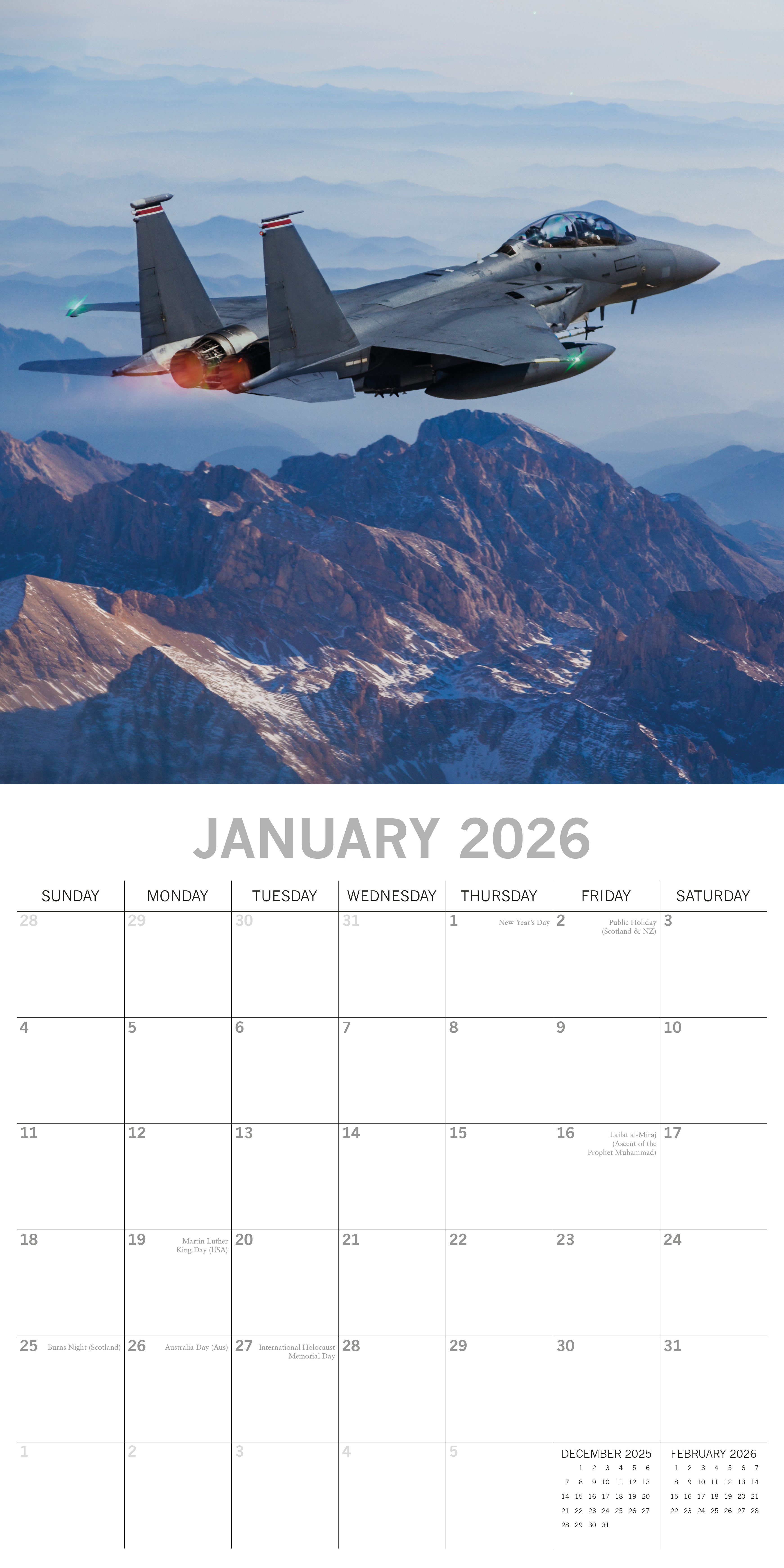 2026 Warbirds - Square Wall Calendar