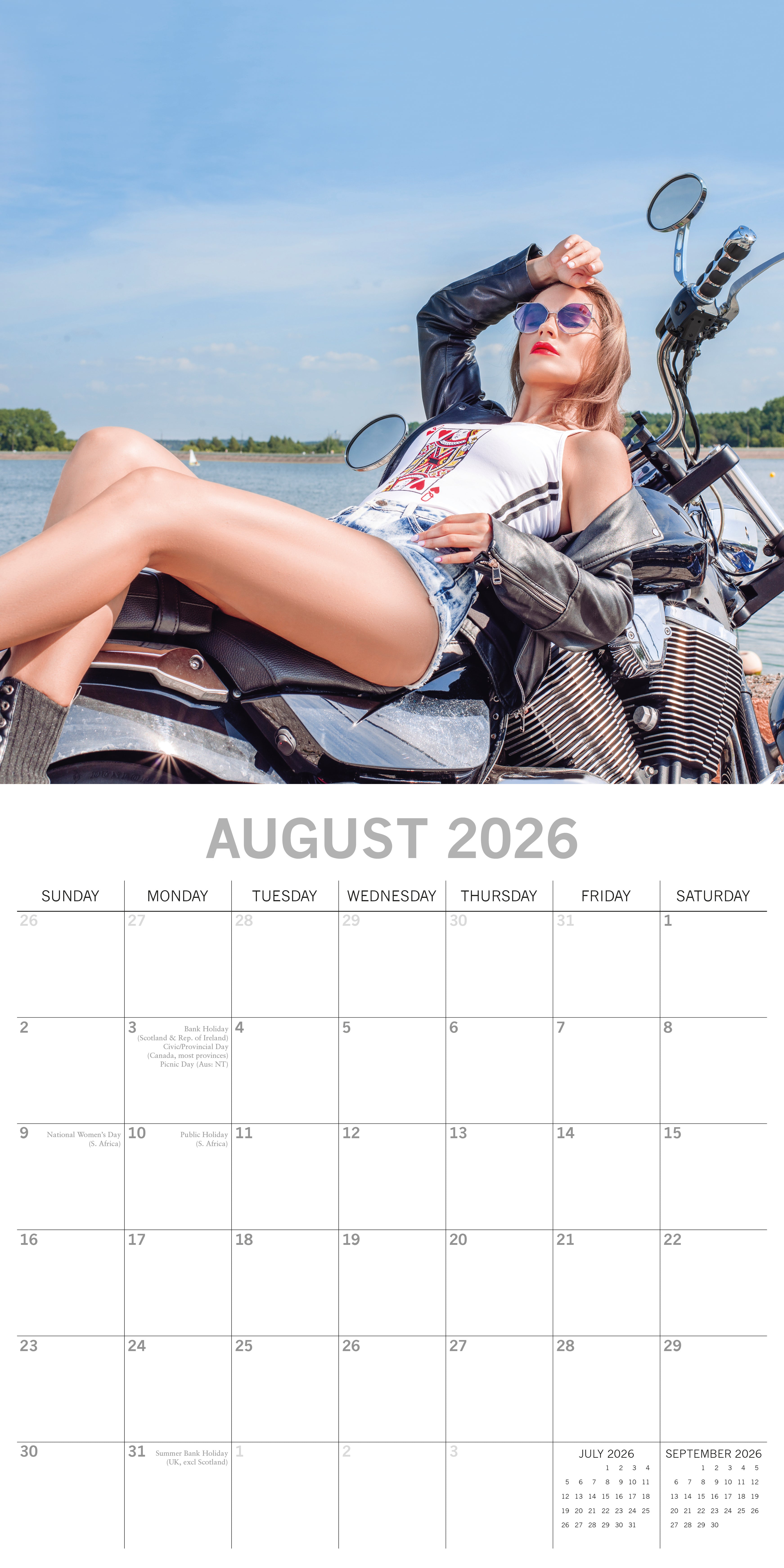 2026 Biker Babes - Square Wall Calendar