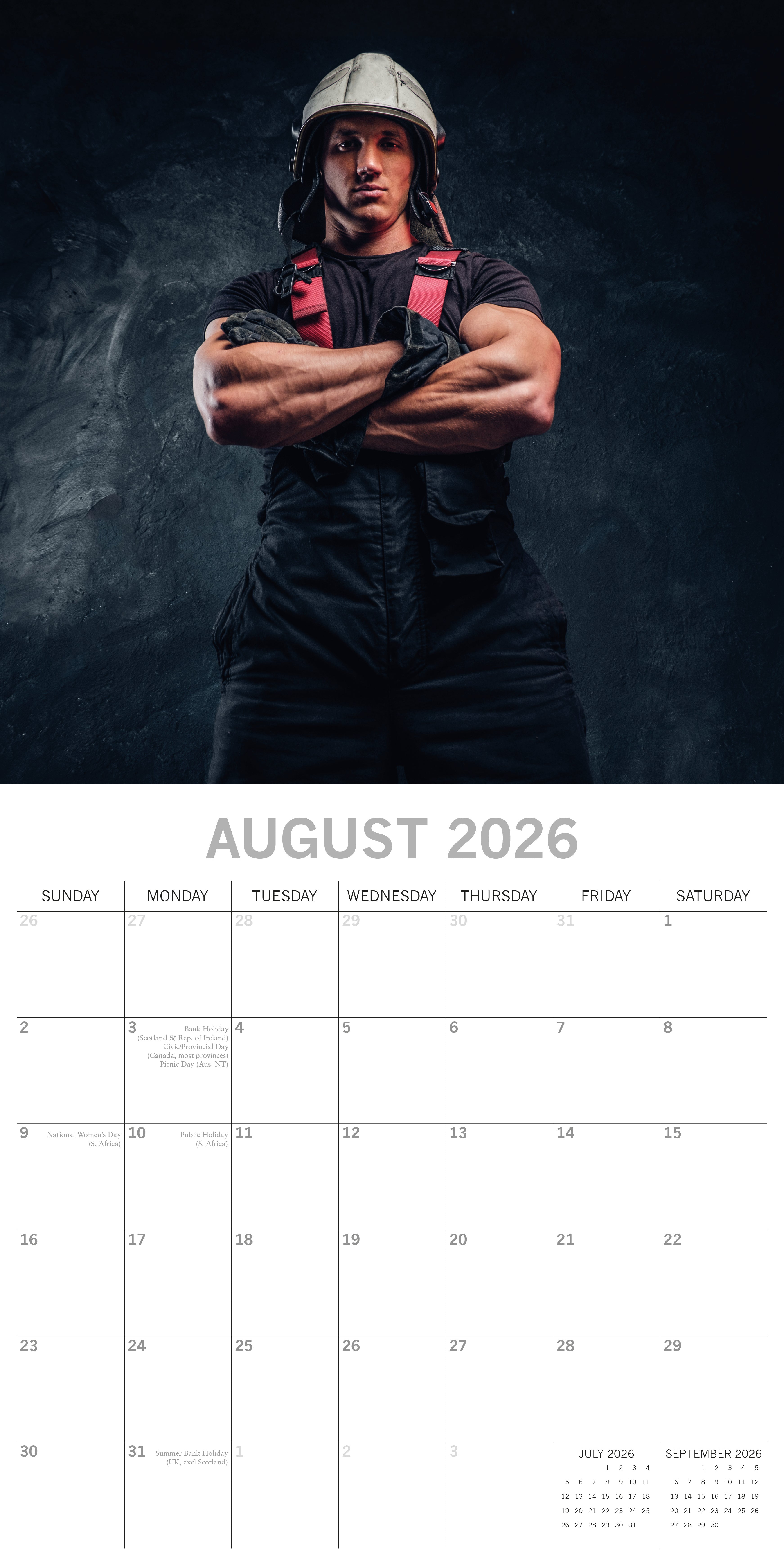 2026 Firefighters - Square Wall Calendar