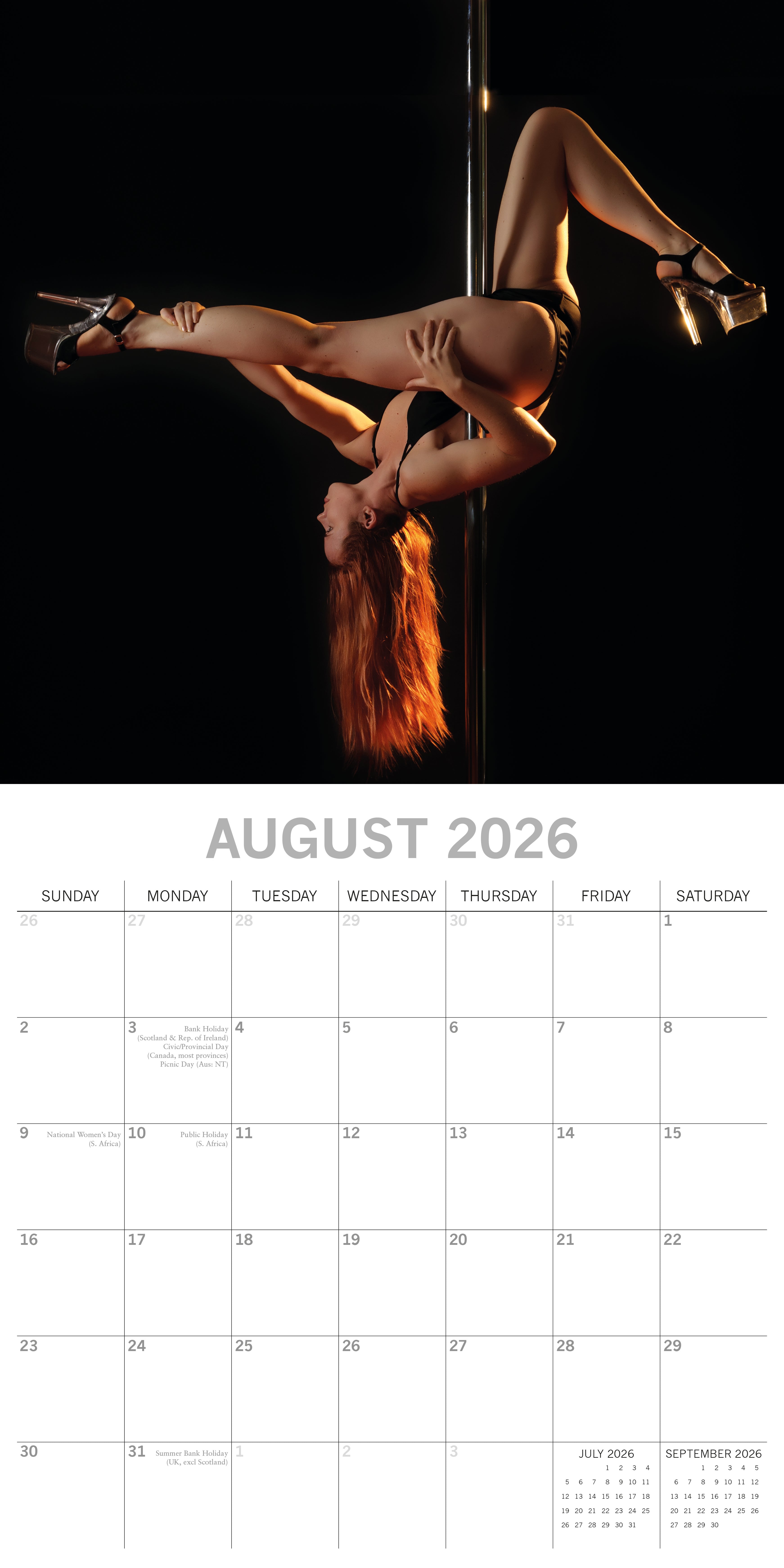 2026 Pole Dancers - Square Wall Calendar