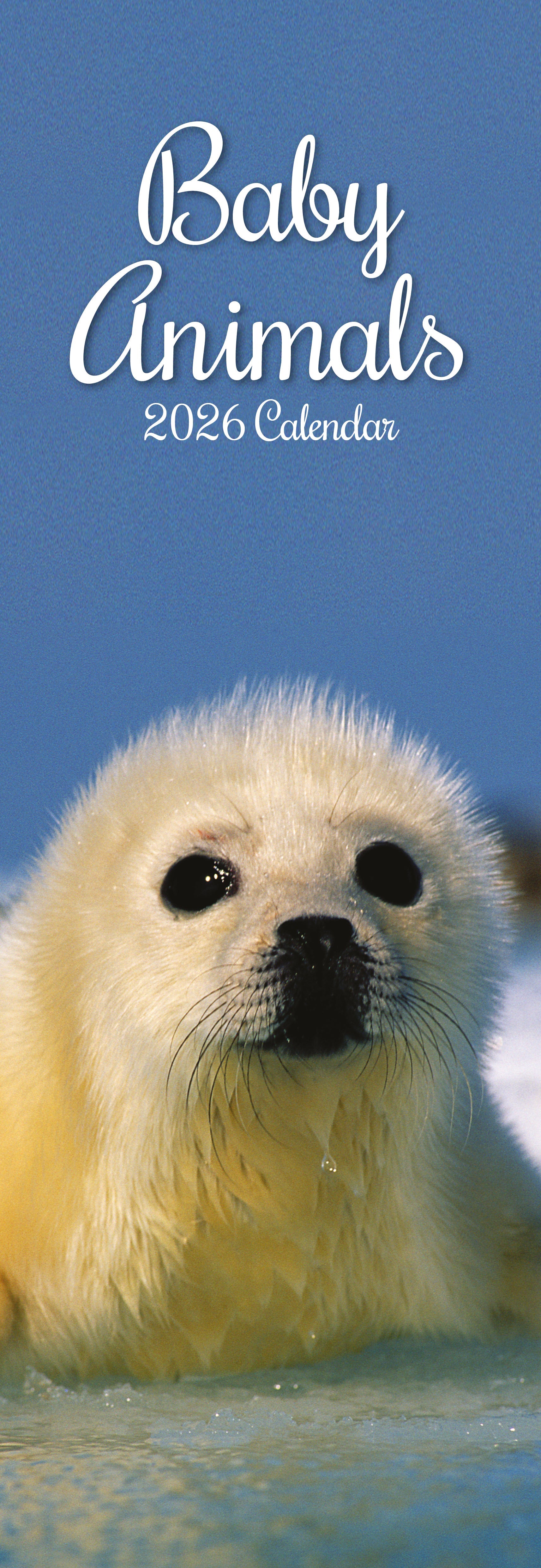 2026 Baby Animals - Slim Wall Calendar