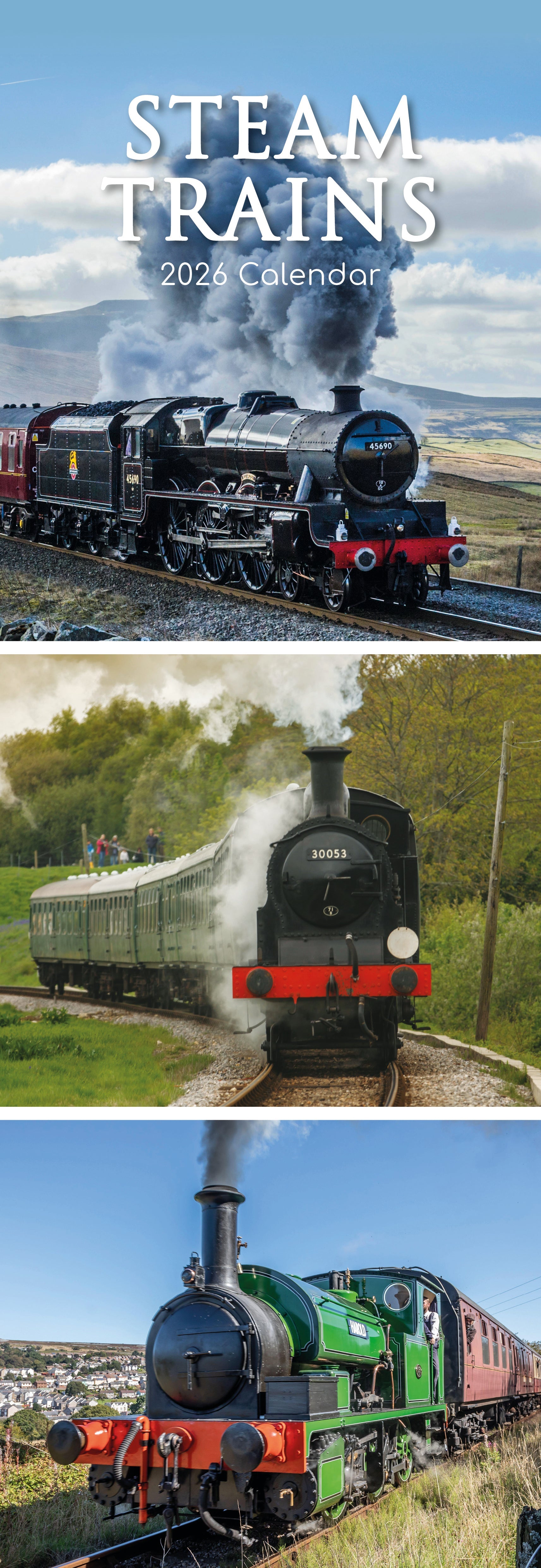 2026 Steam Trains - Slim Wall Calendar
