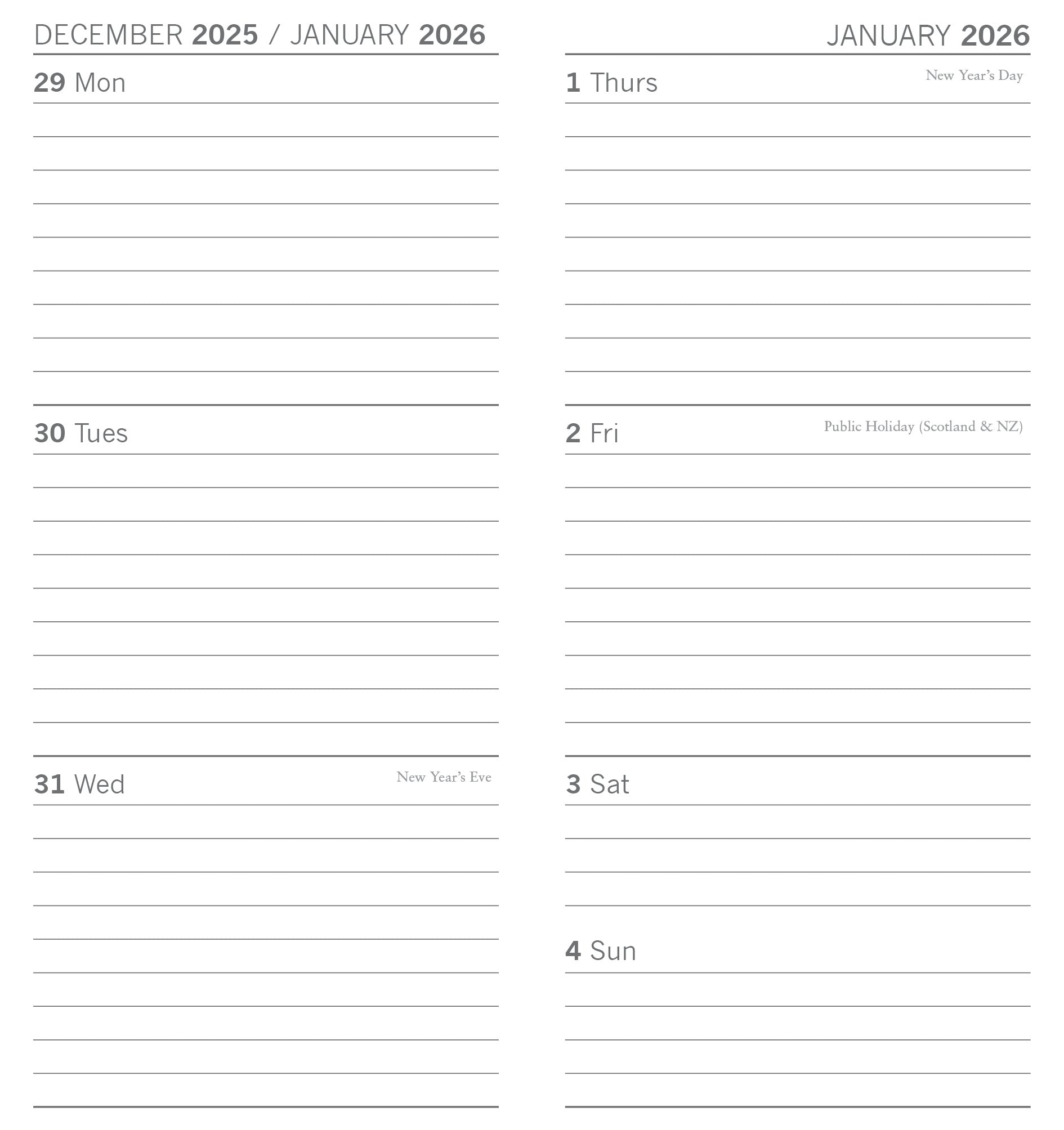 2026 Foxy Tales - Weekly Pocket Diary/Planner