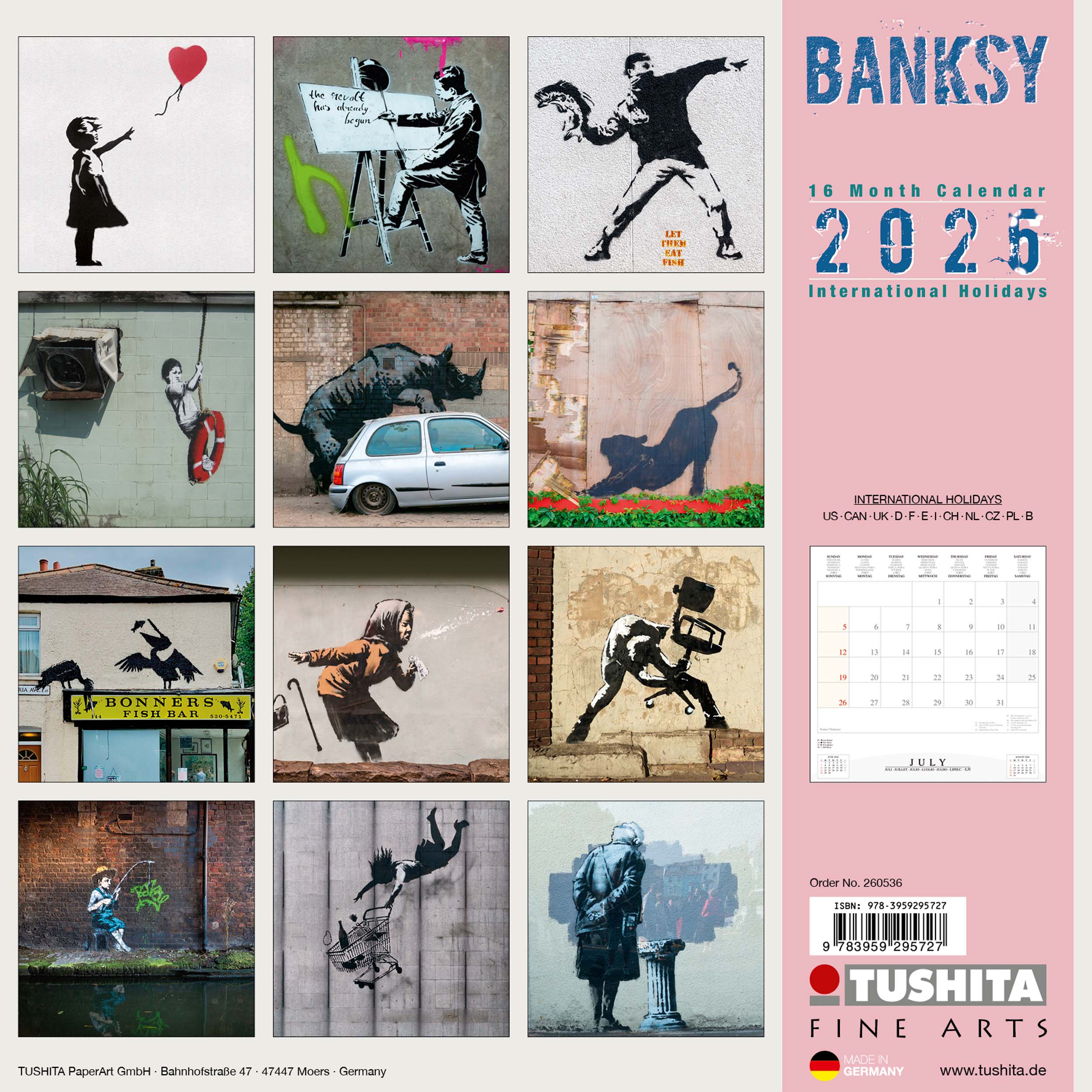 2026 Banksy - Square Wall Calendar