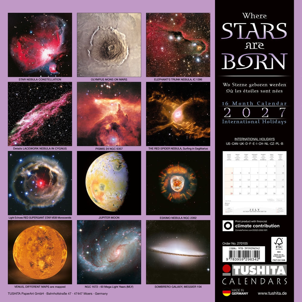 2027 Where Stars are Born - Square Wall Calendar