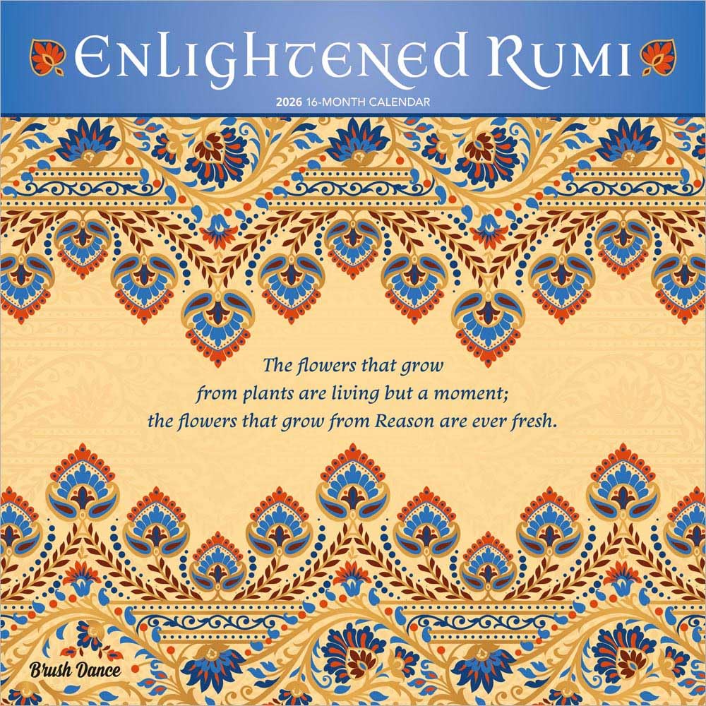 2026 Enlightened Rumi - Square Wall Calendar