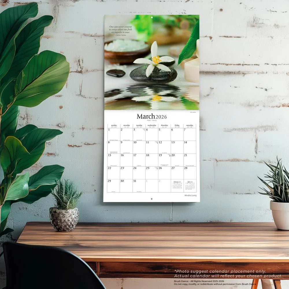 2026 Mindful Living - Square Wall Calendar