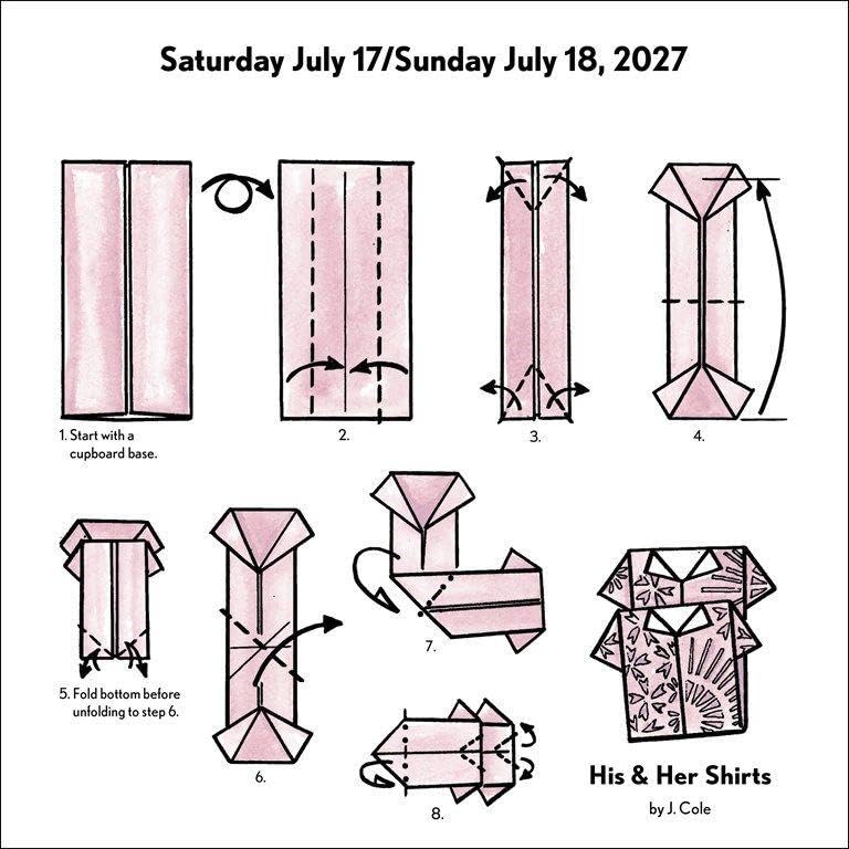 2027 Easy Origami Fold-a-Day - Daily Boxed Page-A-Day Calendar