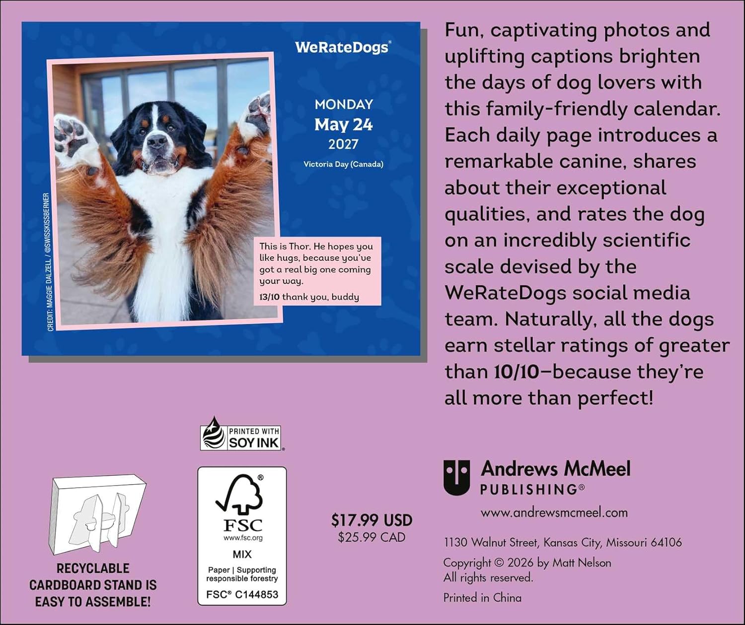 2027 WeRate Dogs - Daily Boxed Page-A-Day Calendar