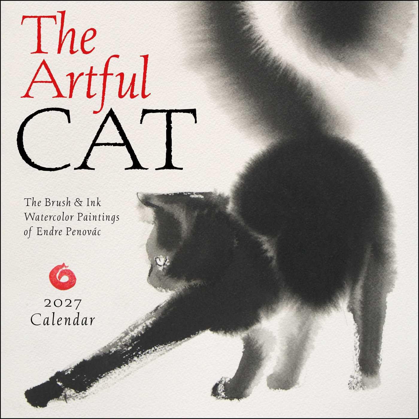 2027 Artful Cat - Square Wall Calendar